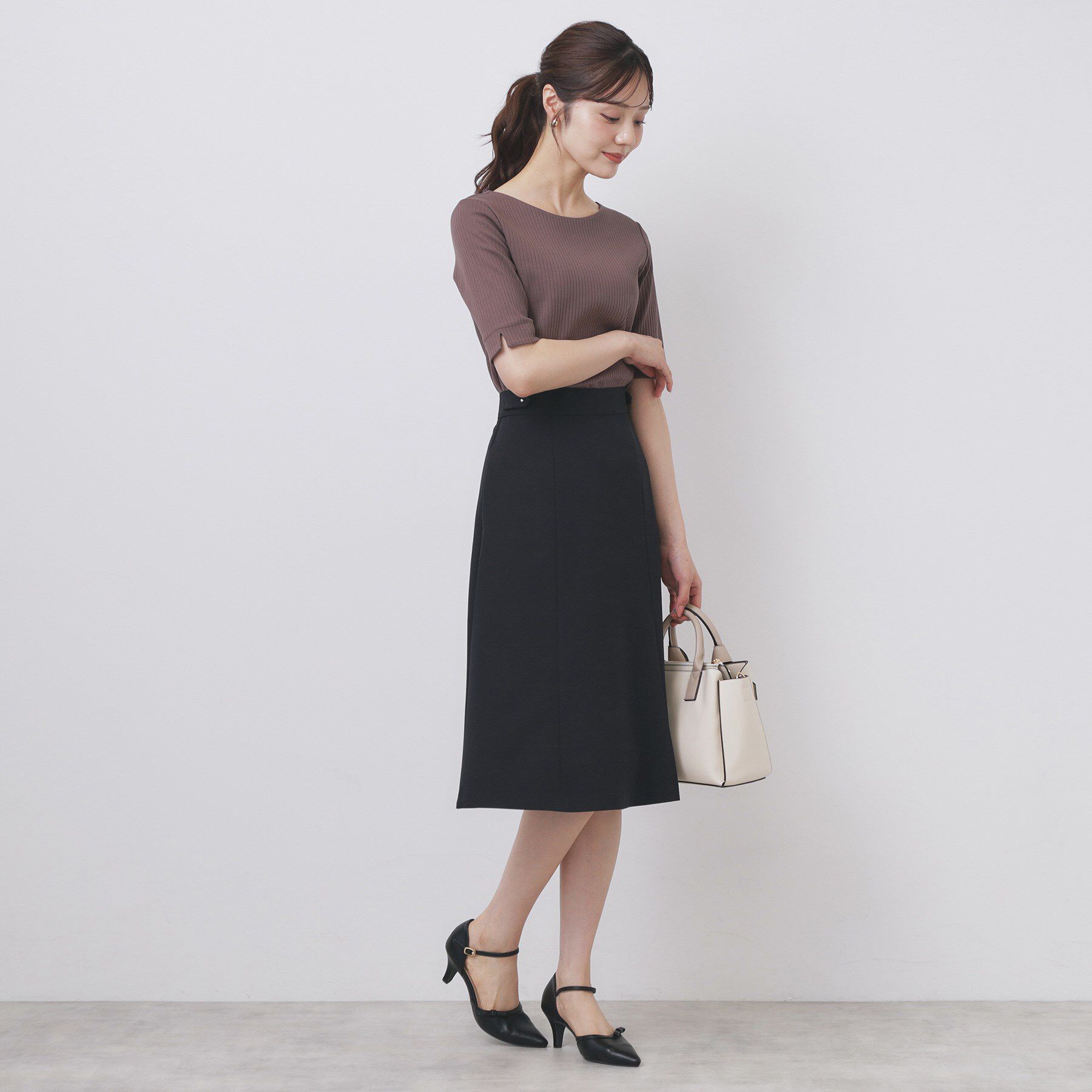 index「ストレッチフレアスカート/セットアップ対応【洗濯機洗い可/イージーアイロン/防シワ】」|スカート|