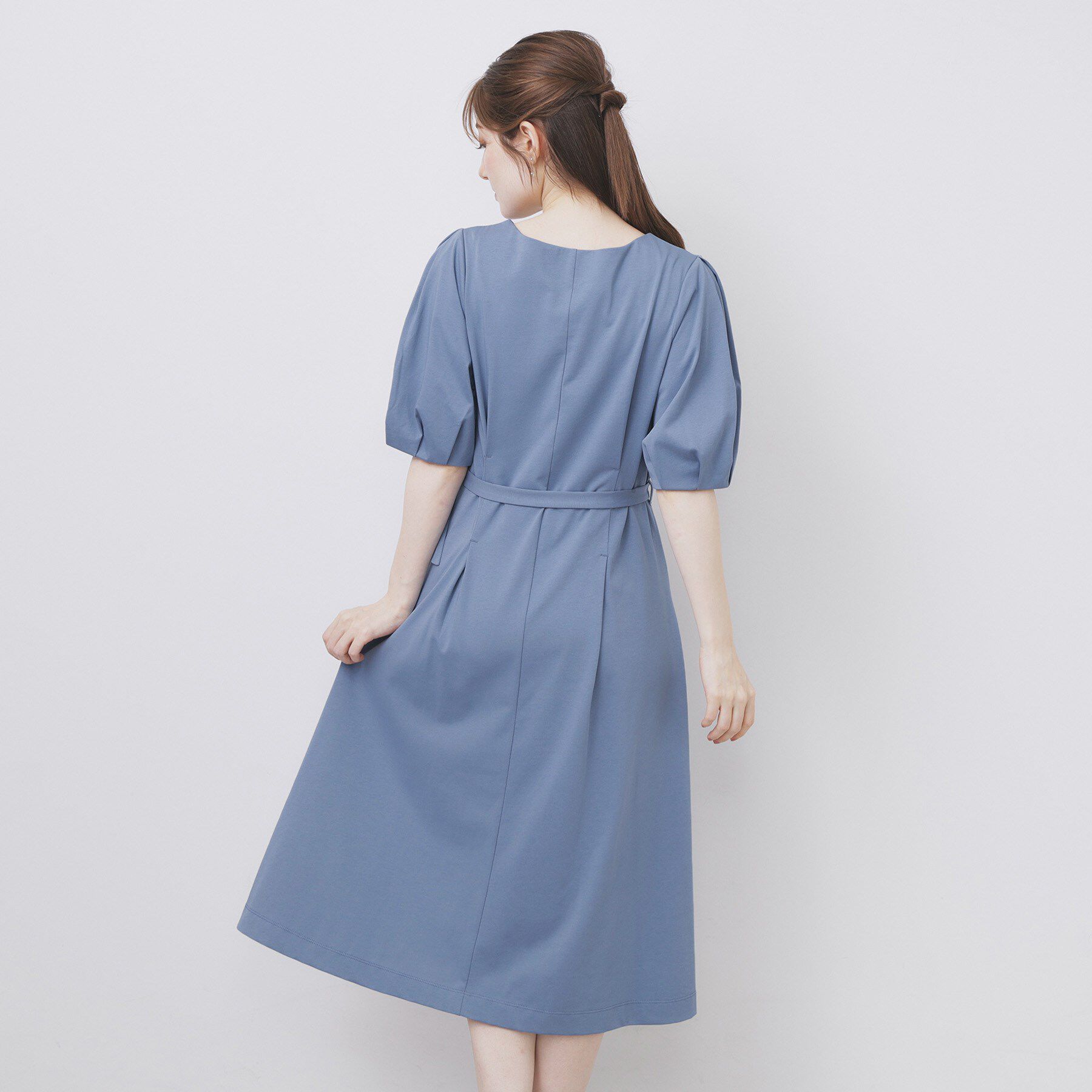 index「ハートネックパフワンピース【洗濯機洗い可/UVケア/接触冷感】」|ワンピース|