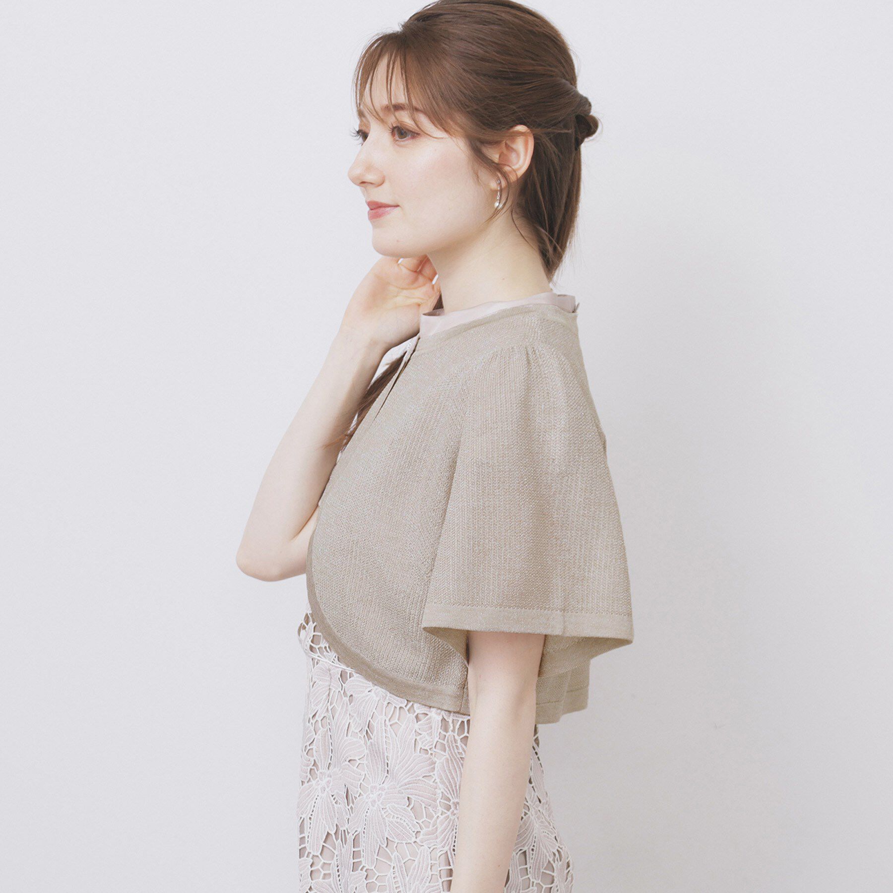 index「ビジュー釦ラメボレロカーディガン【洗濯機OK/抗ピル】」|カーディガン|