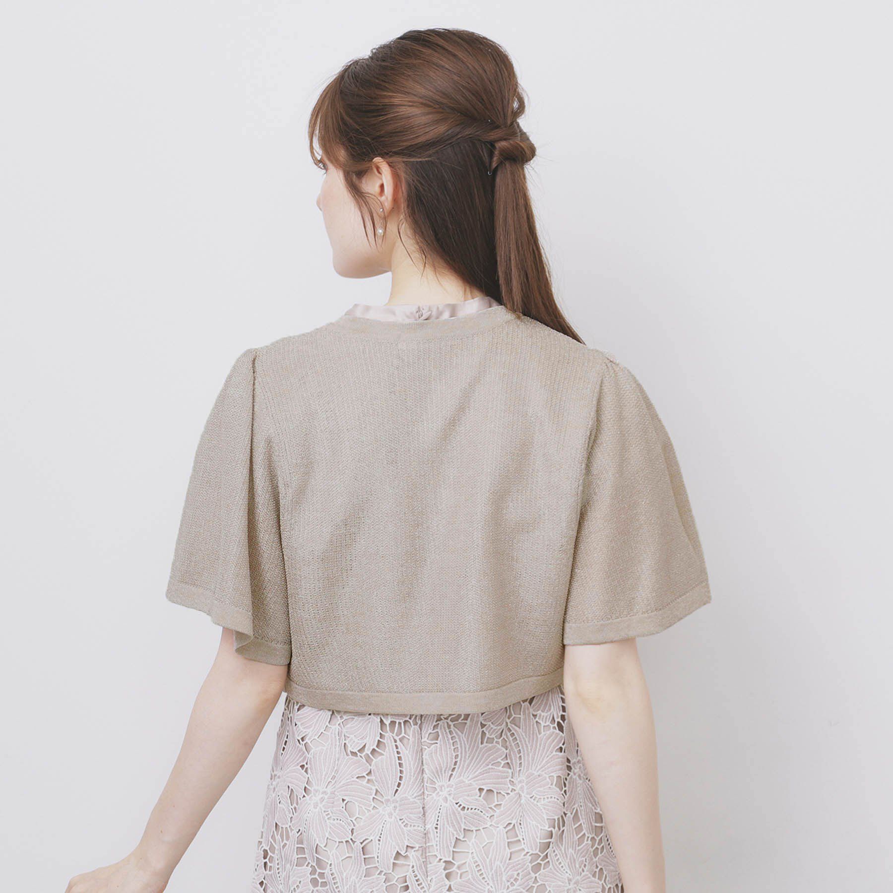 index「ビジュー釦ラメボレロカーディガン【洗濯機OK/抗ピル】」|カーディガン|