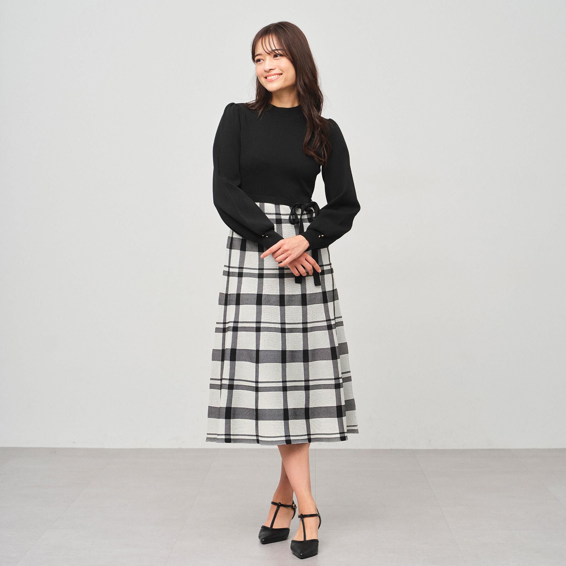 index「ハイネックニットワンピース【洗濯機OK/抗ピル】」|ワンピース|