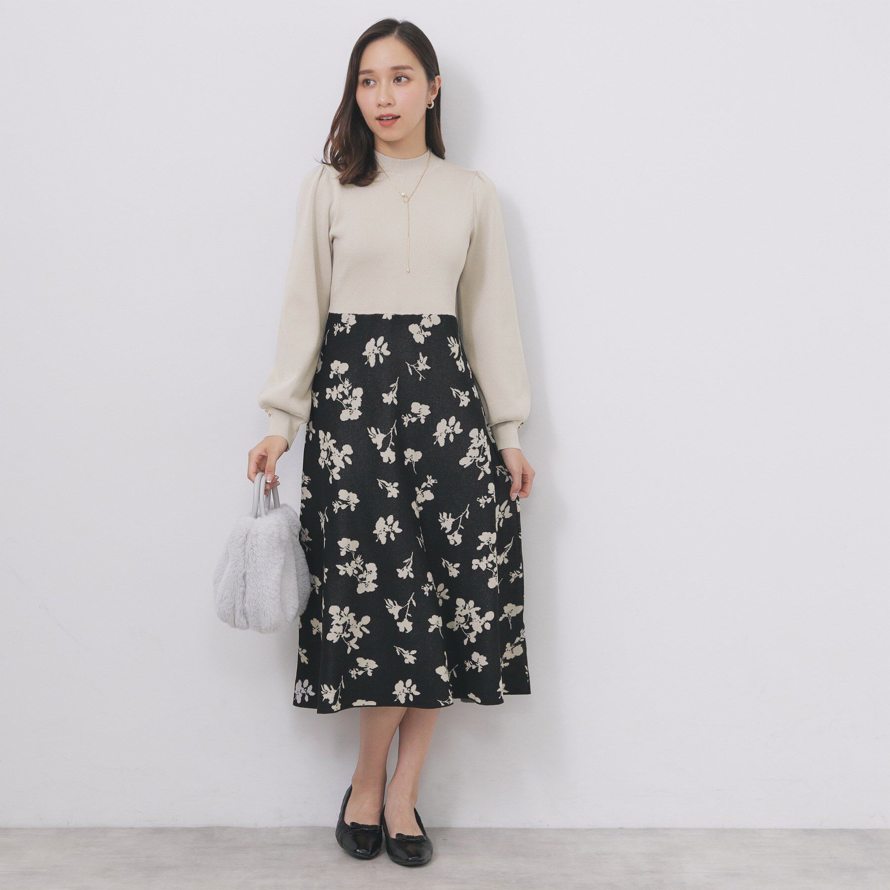 index「ハイネックニットワンピース【洗濯機OK/抗ピル】」|ワンピース|