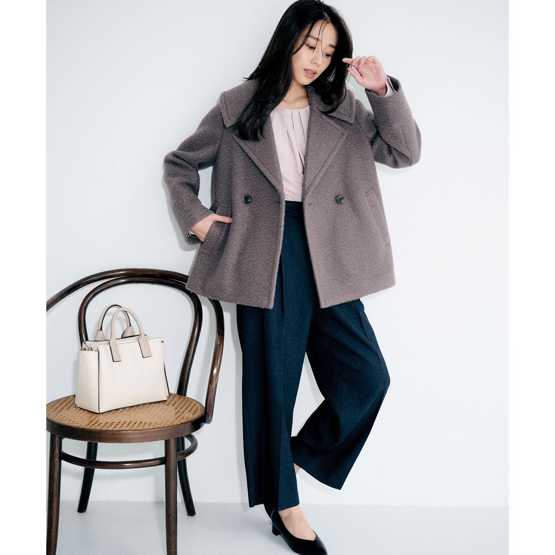 index「カルゼツイードストレッチワイドパンツ【洗濯機OK/防シワ/イージーアイロン/抗ピル】」|その他|