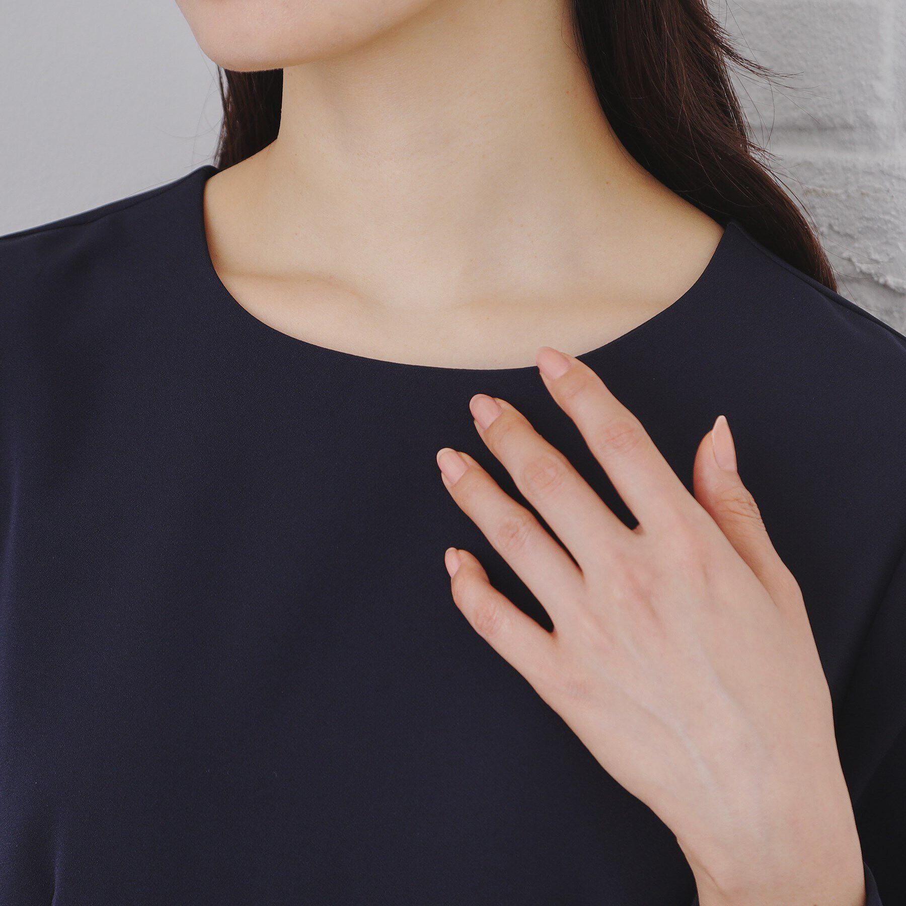 OPAQUE.CLIP「《通勤/セットアップ対応》タックフレアワンピース/ダブルクロス【洗濯機洗い可】」|ワンピース|