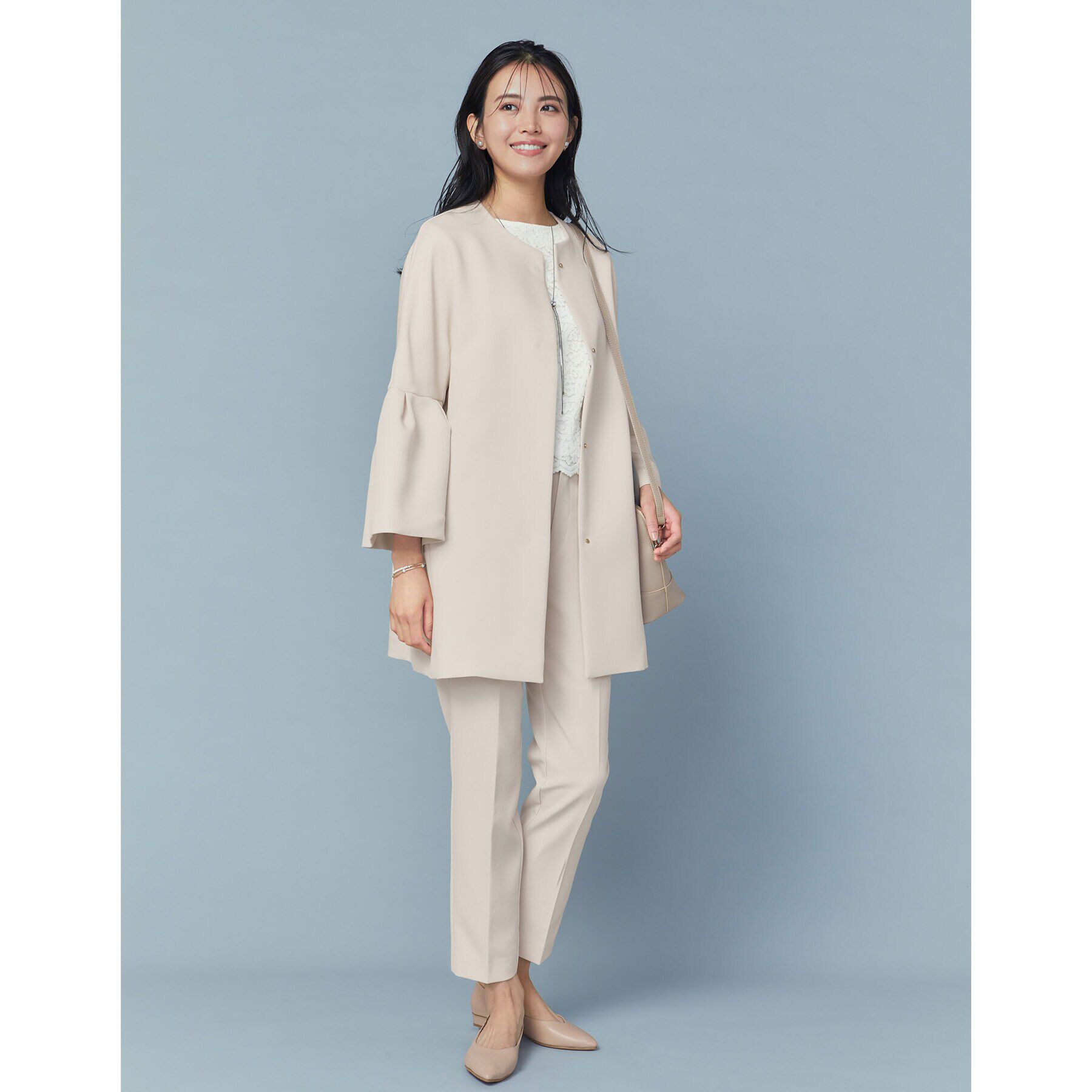 OPAQUE.CLIP「《通勤/セットアップ対応》テーパードパンツ/ダブルクロス【洗濯機洗い可】」|その他|