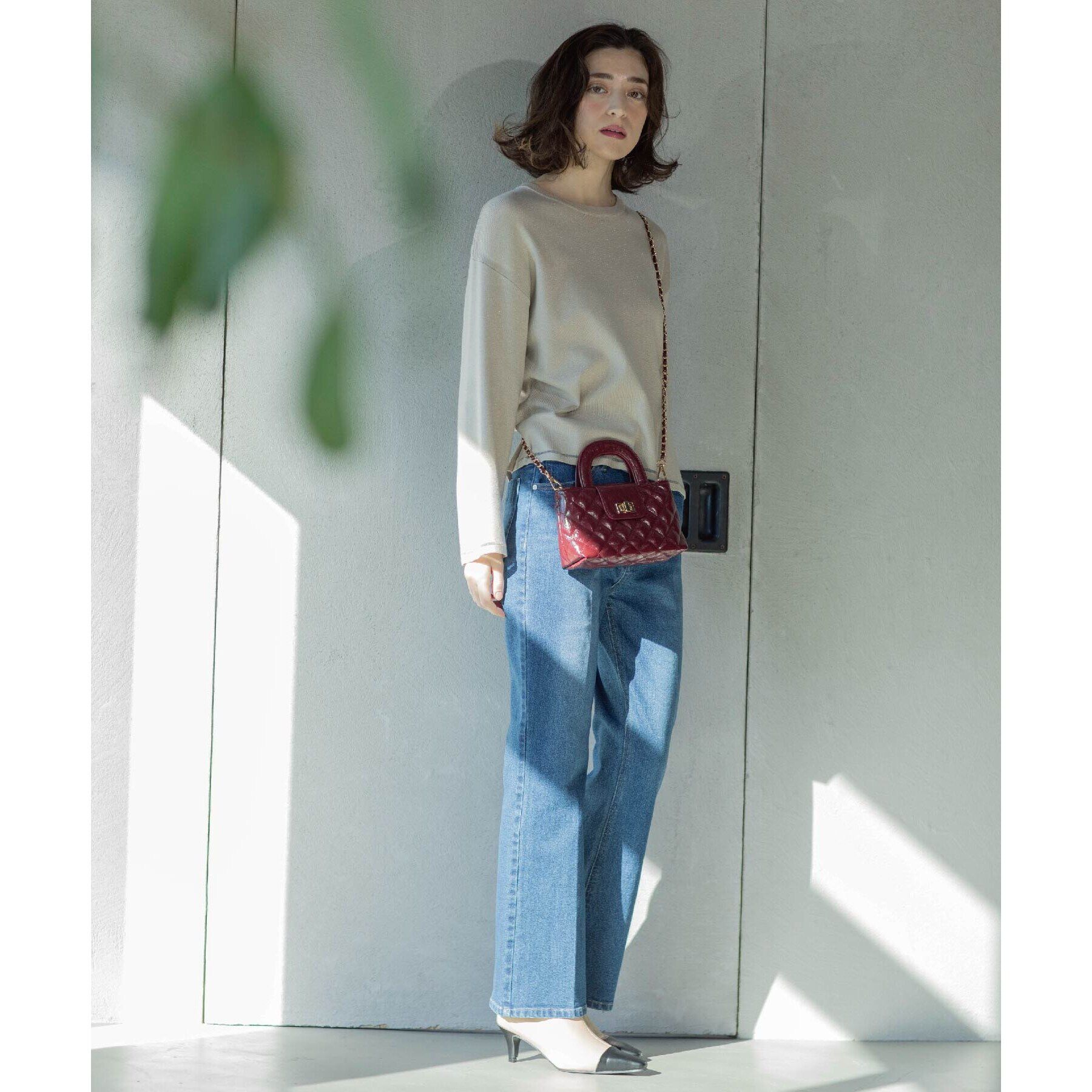 OPAQUE.CLIP「《SS-LLサイズ》ストレッチセミフレアデニム【洗濯機洗い可】」|デニム|