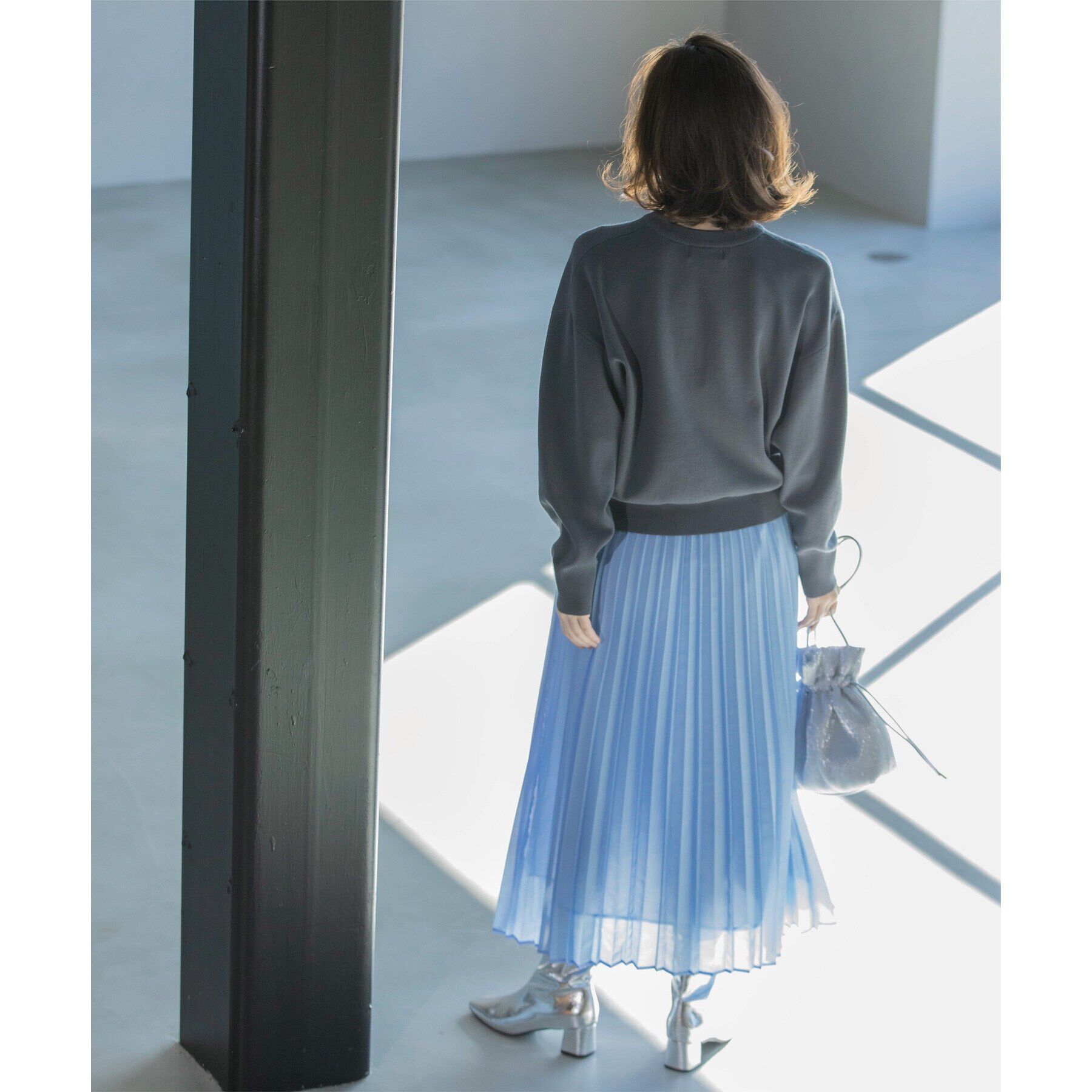 OPAQUE.CLIP「《通勤対応》シアーローンプリーツスカート【洗濯機洗い可】」|スカート|