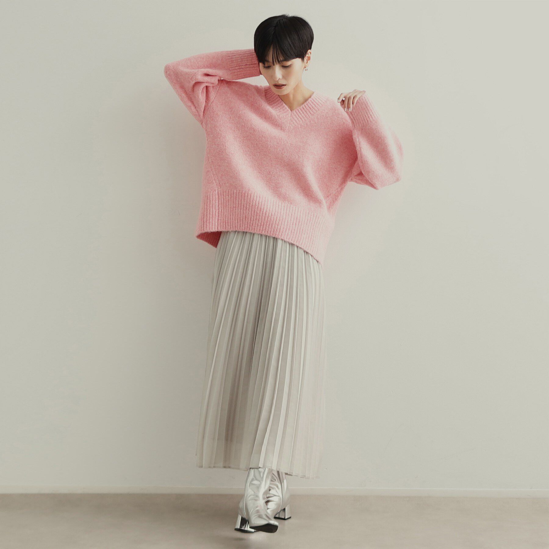 OPAQUE.CLIP「《通勤対応》シアーローンプリーツスカート【洗濯機洗い可】」|スカート|