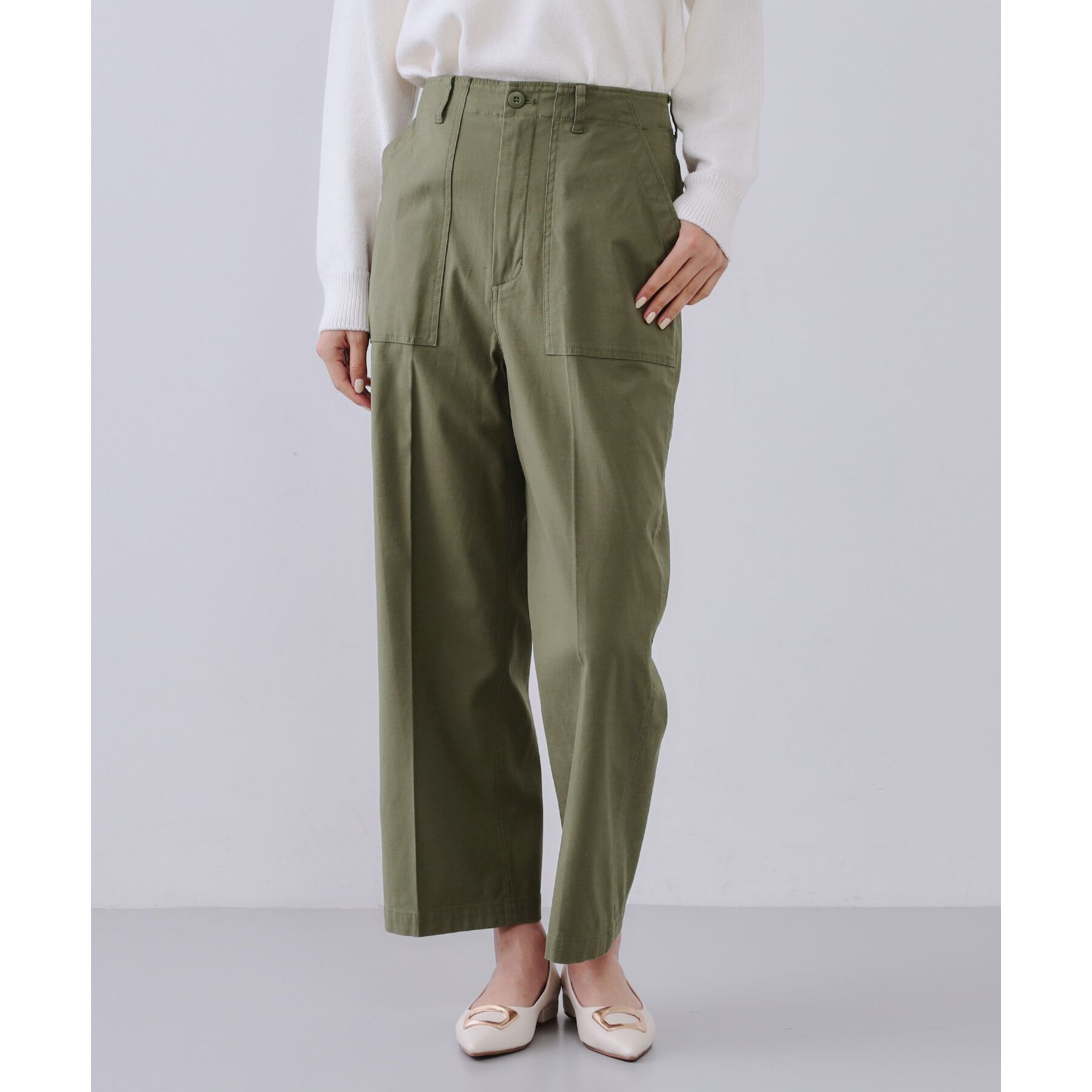 OPAQUE.CLIP「《S-LLサイズ》ストレッチベイカーワイドパンツ【洗濯機洗い可】」|その他|