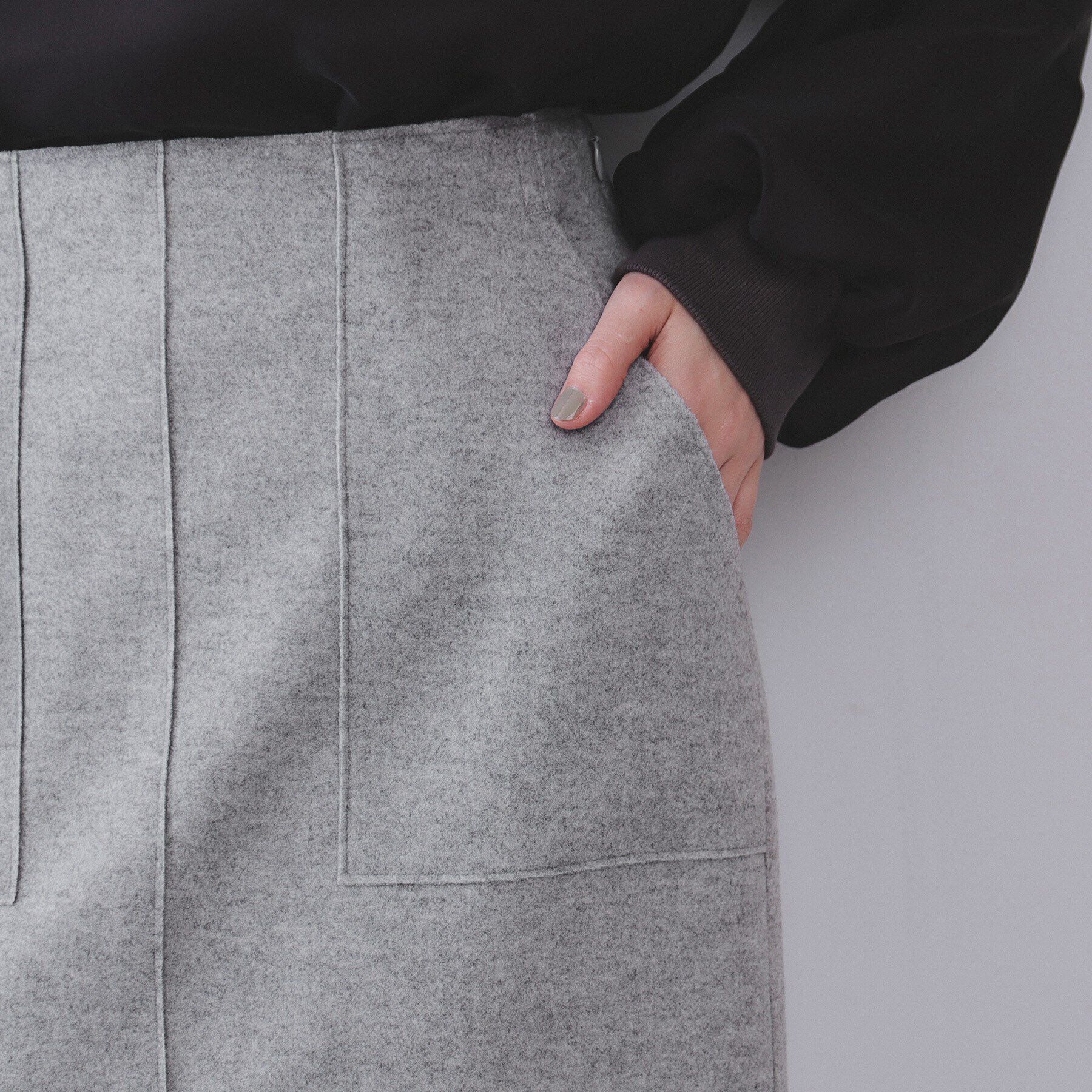 OPAQUE.CLIP「ウールライクストレッチタイトスカート【洗濯機洗い可】」|スカート|