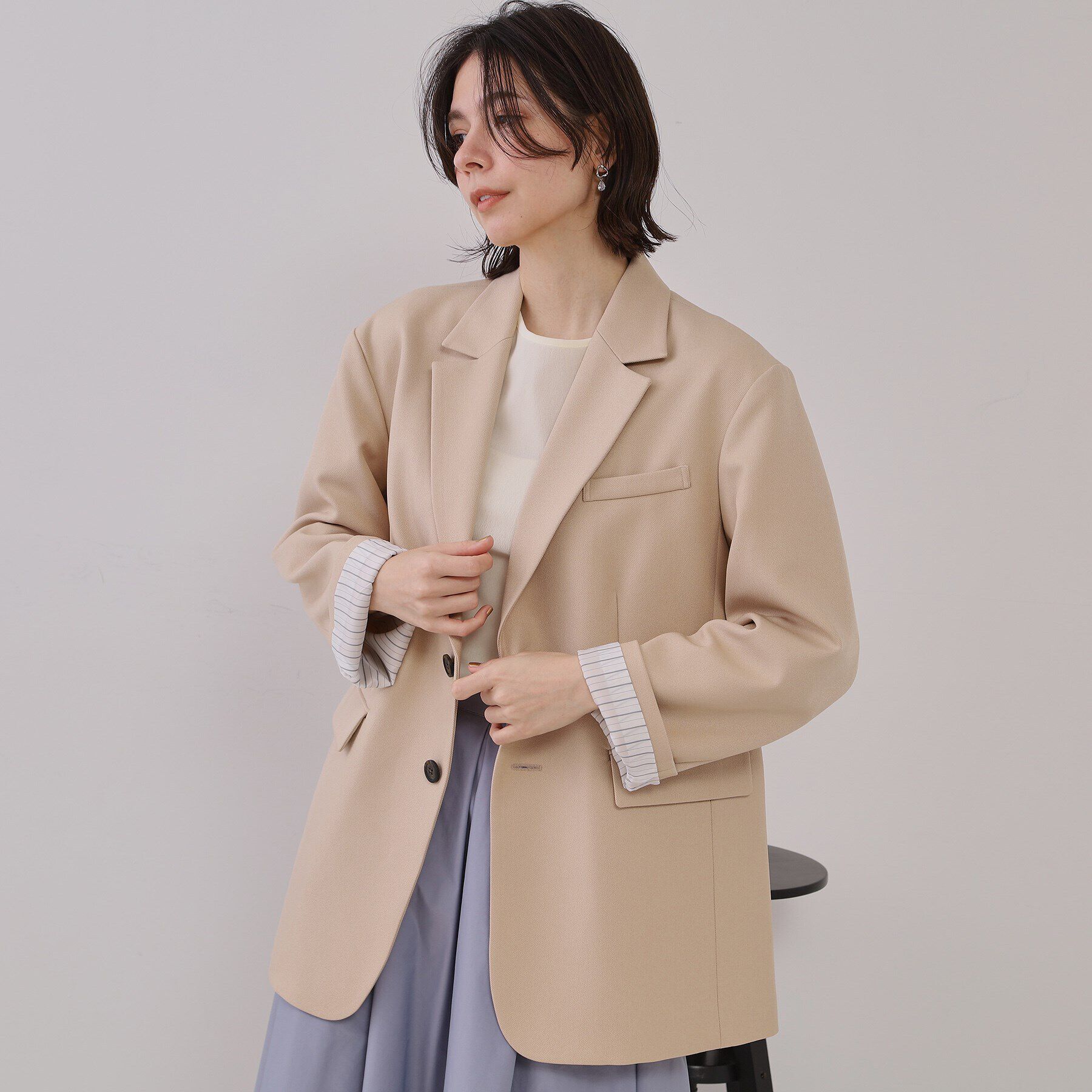 OPAQUE.CLIP「オーバーサイズテーラードジャケット【洗える】」|テーラードジャケット|