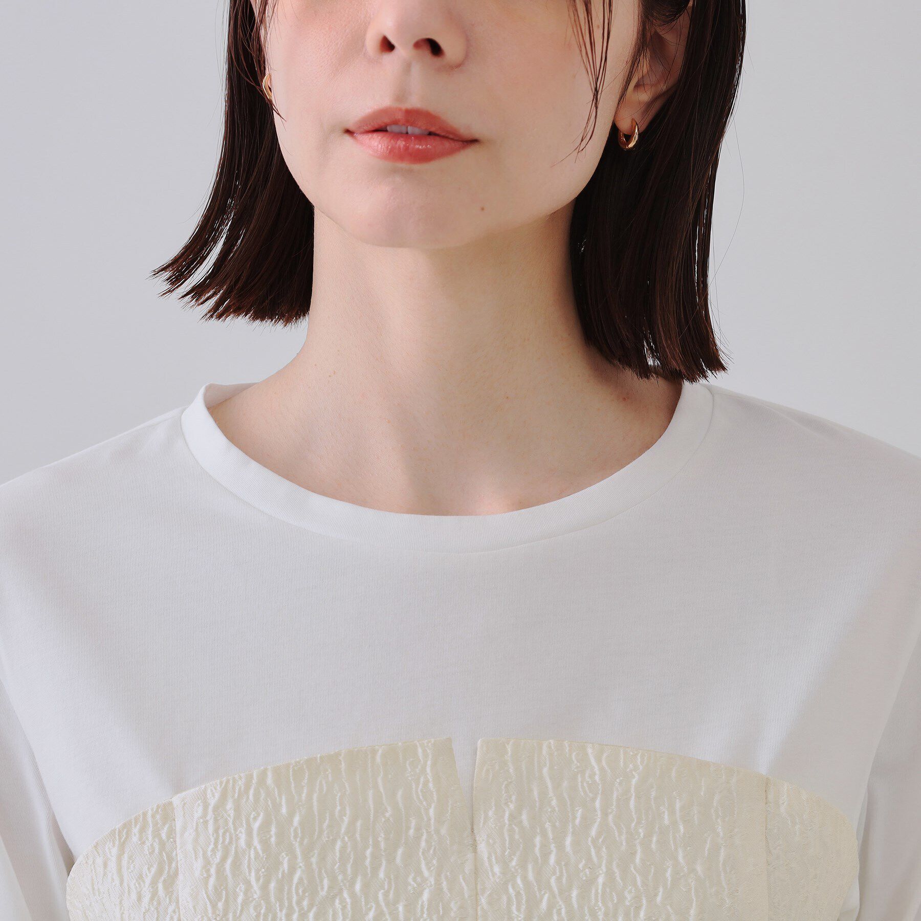 OPAQUE.CLIP「ジャカードビスチェドッキングトップス【洗濯機洗い可】」|Tシャツ・カットソー|