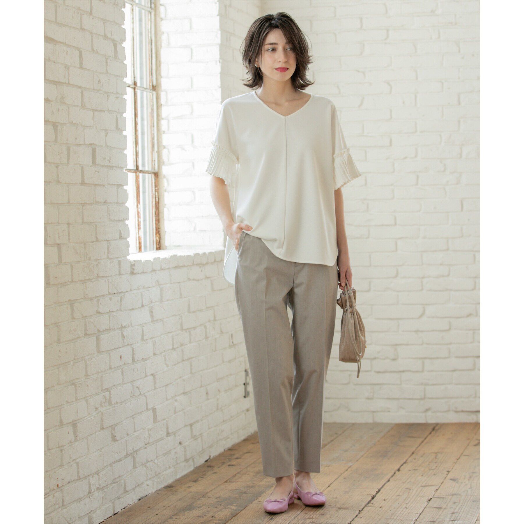 OPAQUE.CLIP「美脚ストレッチテーパードパンツ【洗濯機洗い可】」|その他|