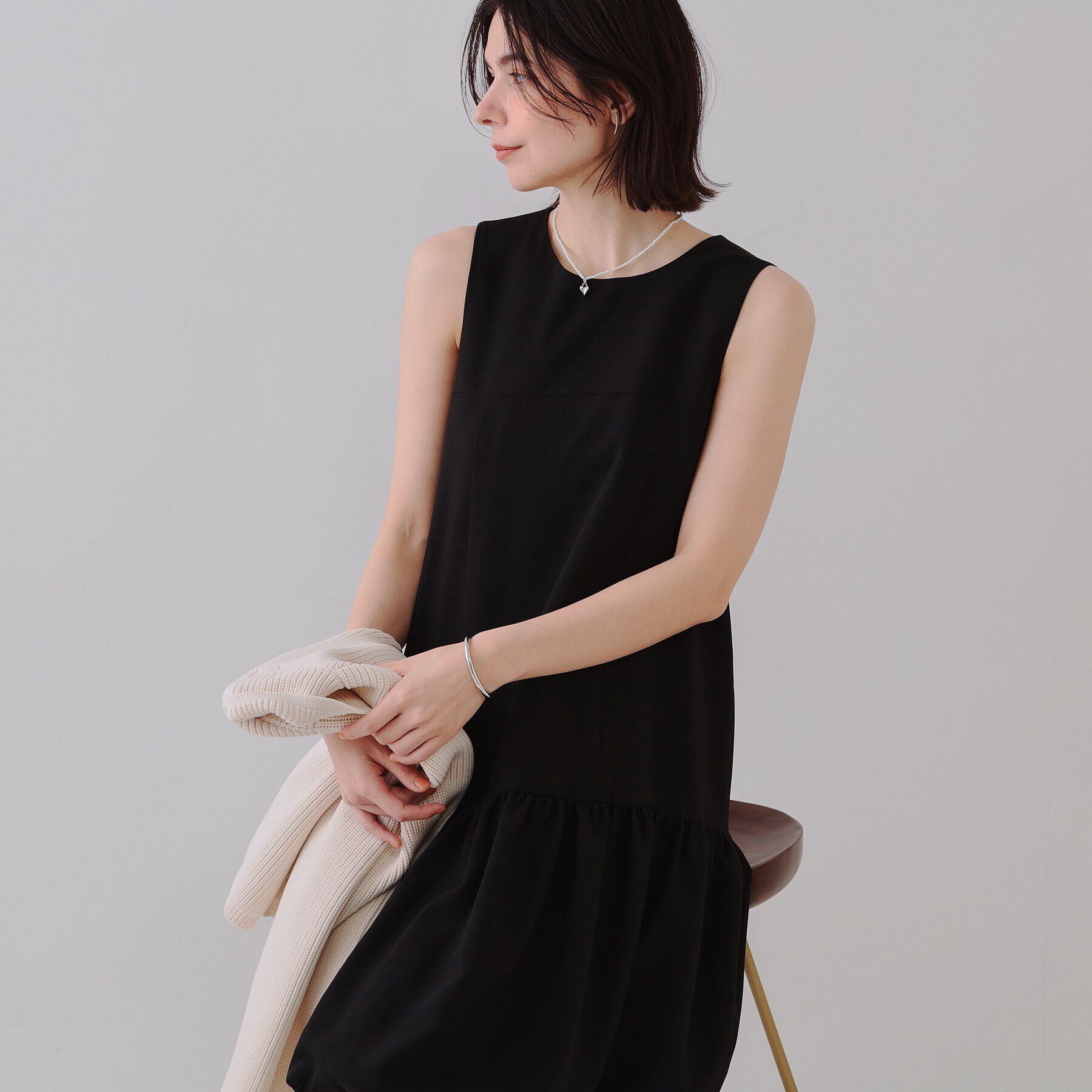 OPAQUE.CLIP「裾バルーンミニジャンスカ【洗濯機洗い可】」|ワンピース|