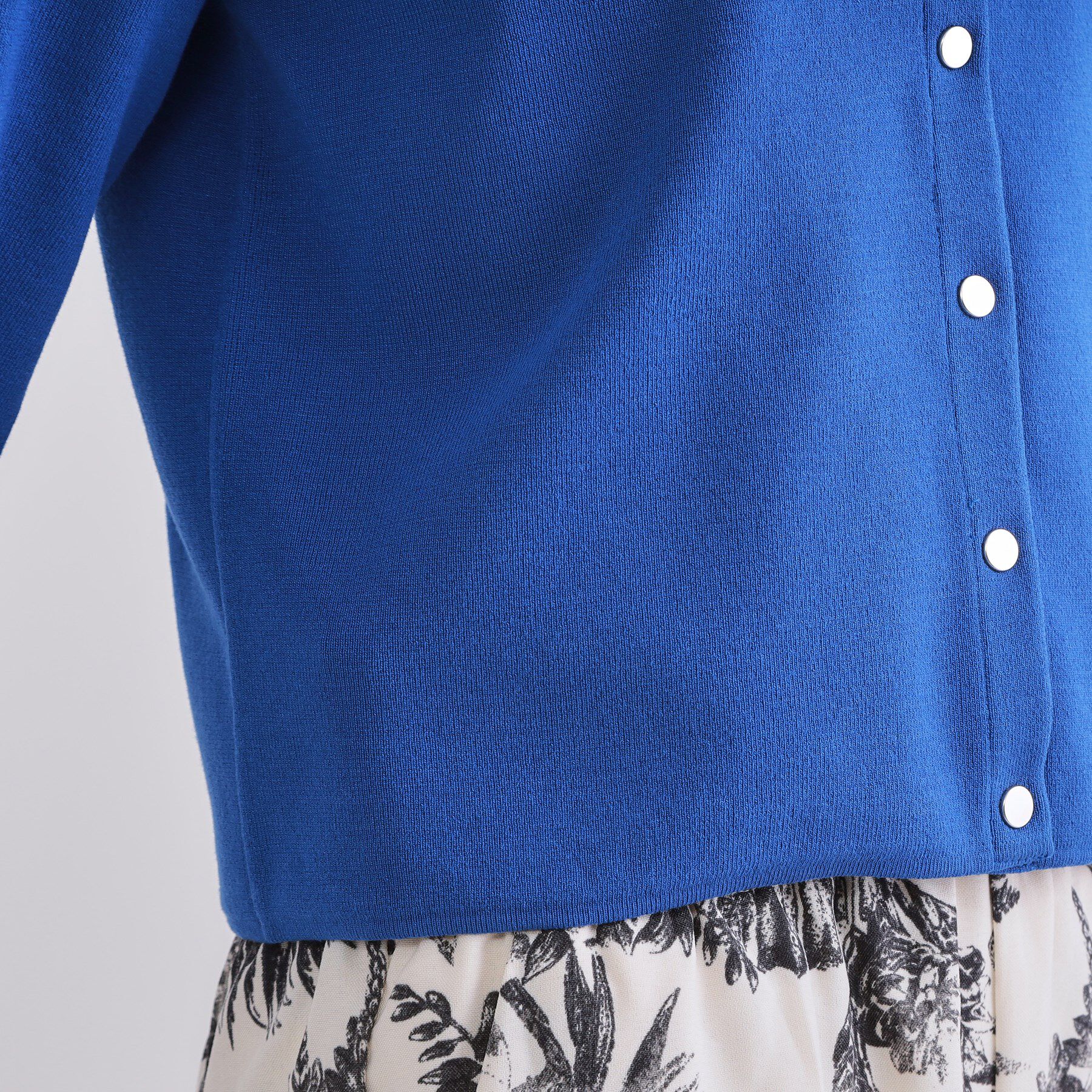 OPAQUE.CLIP「スナップボタンショートニットカーディガン【洗濯機洗い可】」|カーディガン|