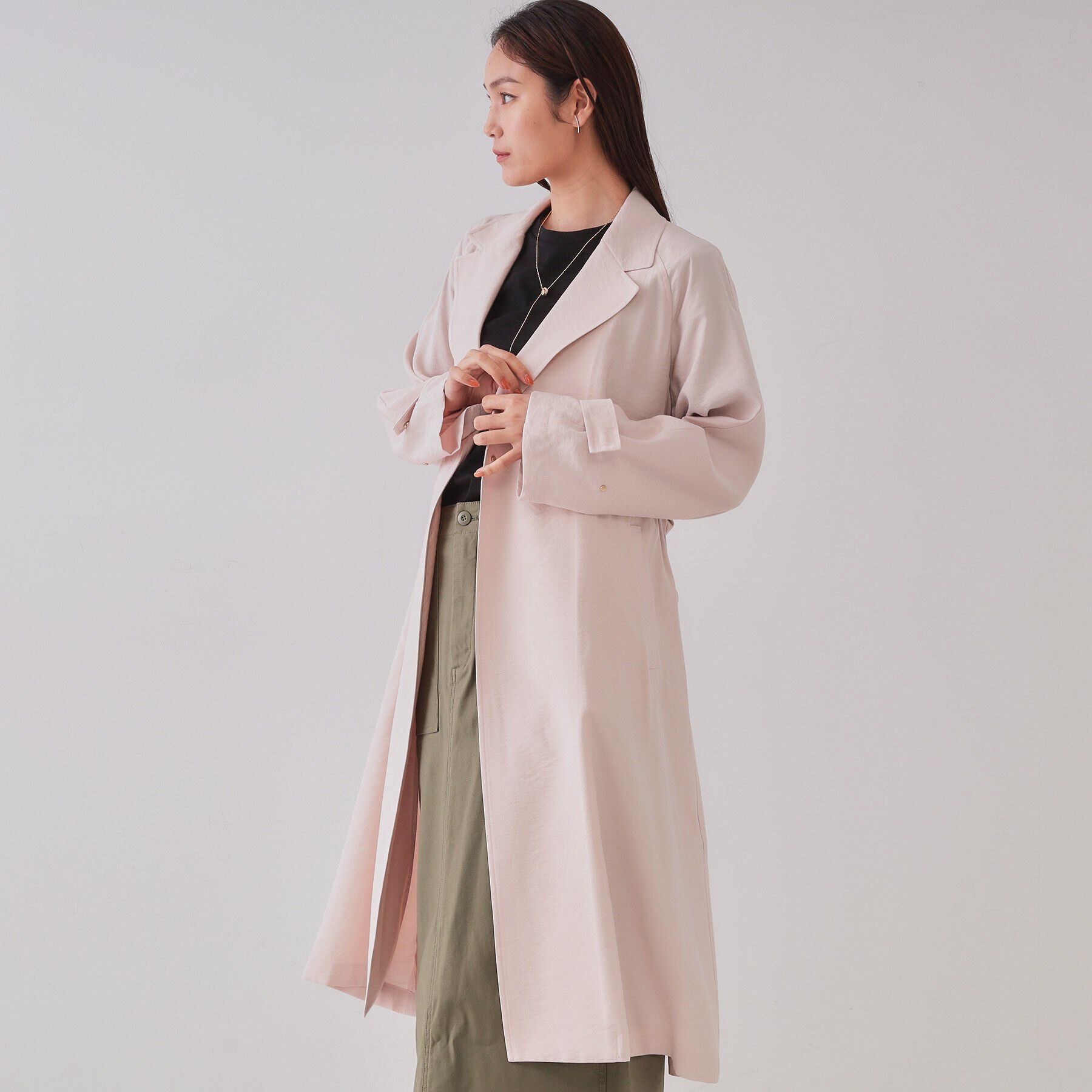 OPAQUE.CLIP「《大人百花掲載》リラクシートレンチコート【洗える】」|トレンチコート|