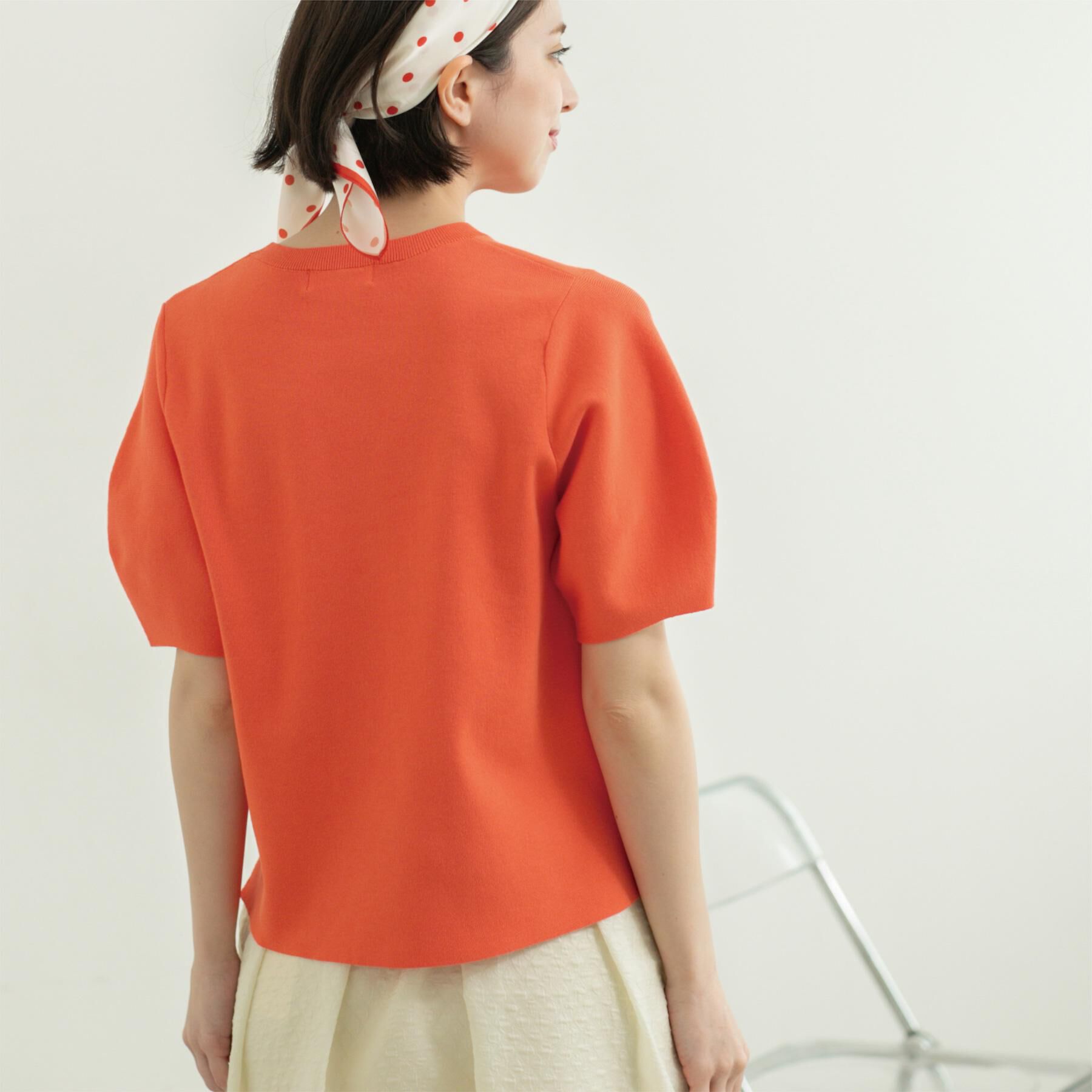 OPAQUE.CLIP「カーブスリーブニット【UV/洗濯機洗い可】」|ニット・セーター|