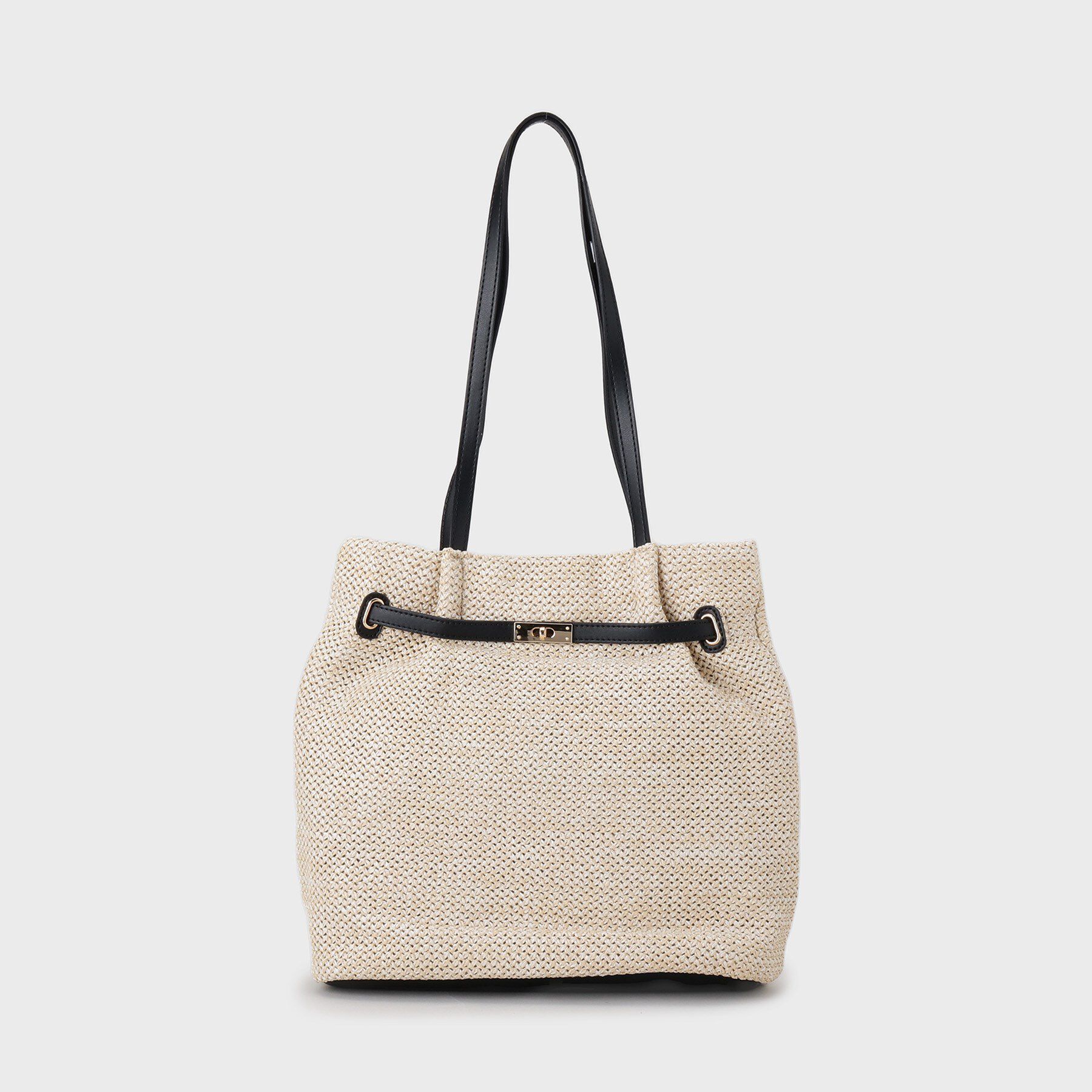 OPAQUE.CLIP「フロントベルトデザイン雑材合皮コンビトートバッグ」|トートバッグ|