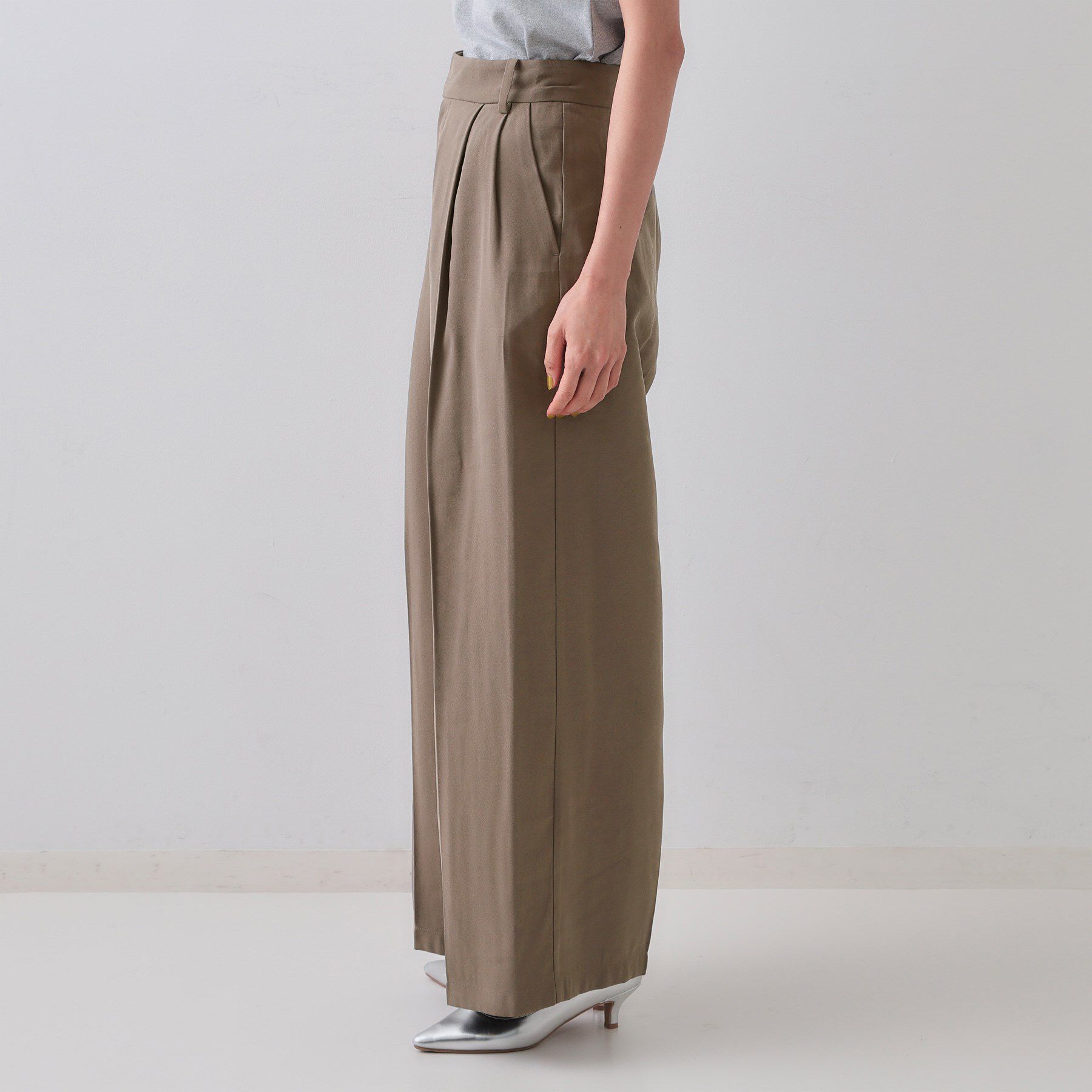 OPAQUE.CLIP「タックワイドパンツ/セットアップ対応【洗濯機洗い可】」|その他|