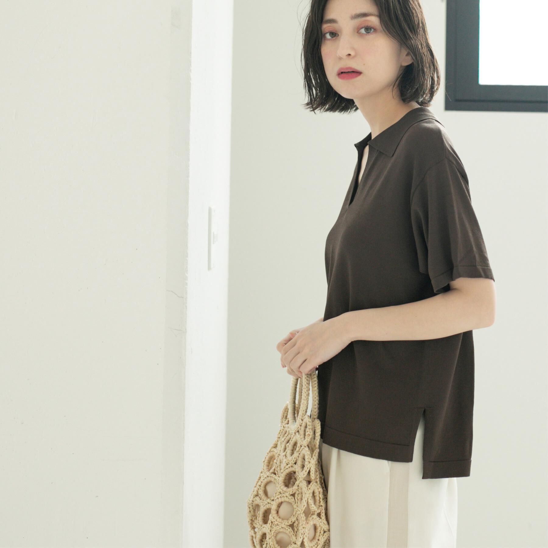 OPAQUE.CLIP「スキッパーニット【UV/接触冷感/抗ピル/洗濯機洗い可】」|ニット・セーター|