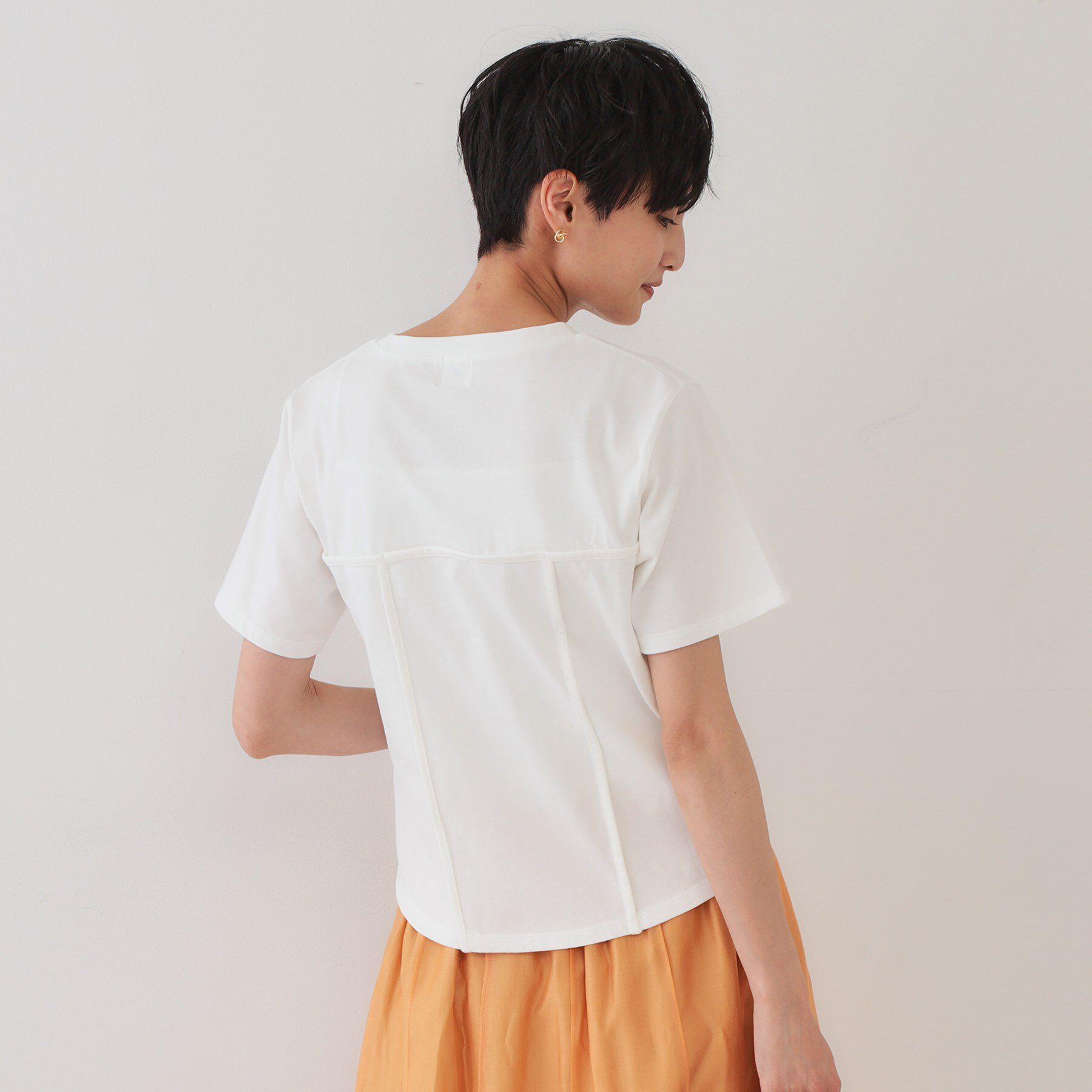 OPAQUE.CLIP「切り替えデザインカットソー【洗濯機洗い可】」|Tシャツ・カットソー|