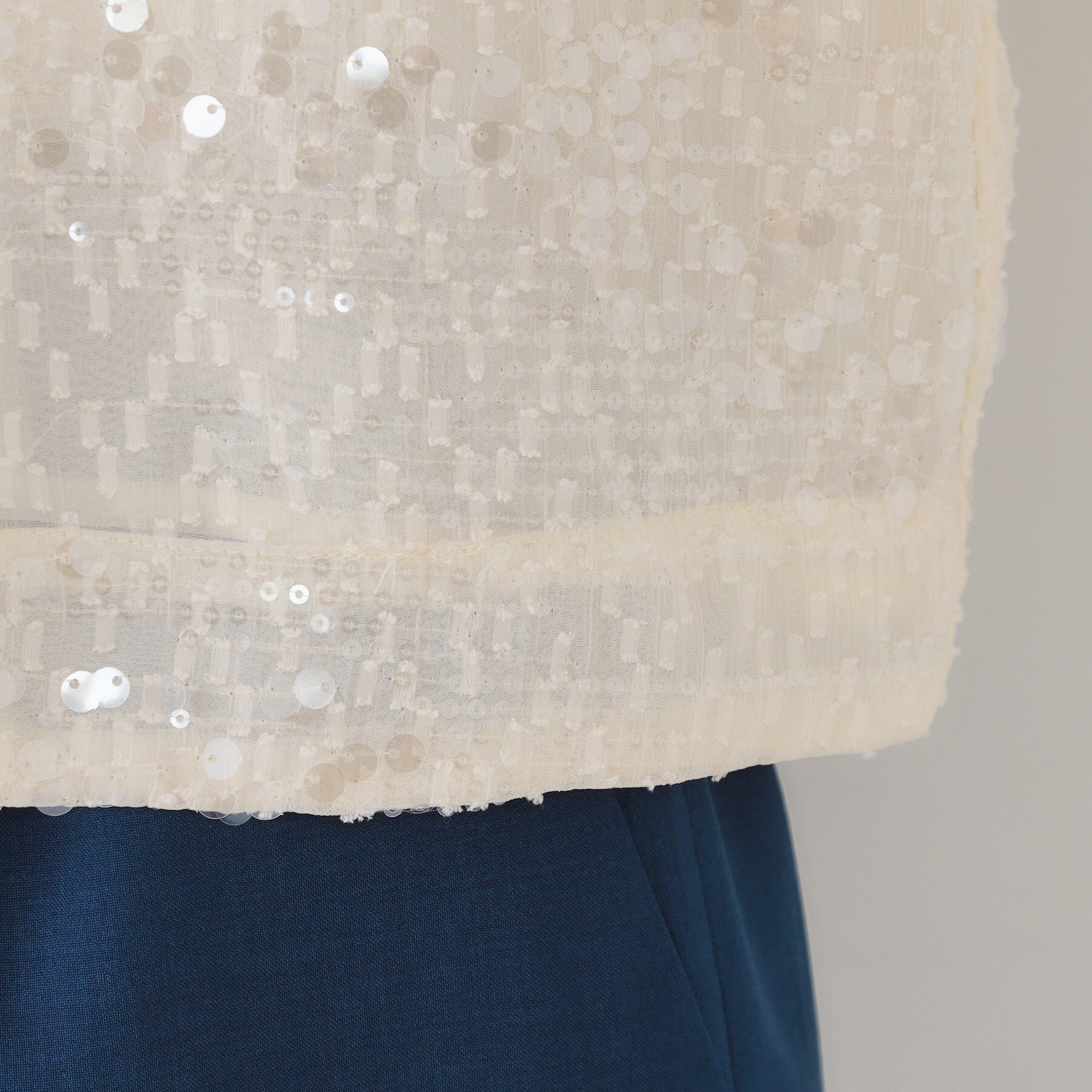 OPAQUE.CLIP「スパンコールブラウス【洗える】」|シャツ・ブラウス|