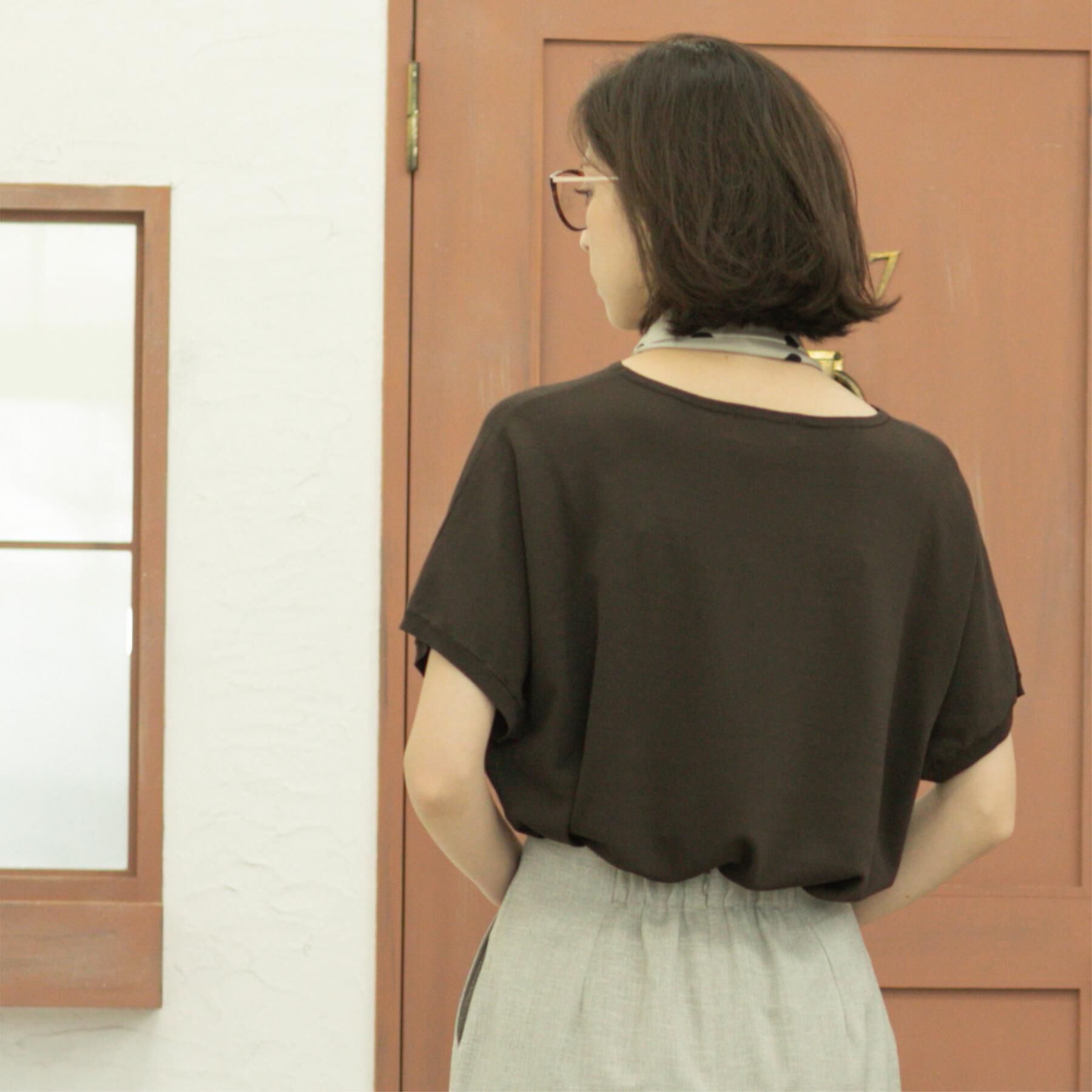 OPAQUE.CLIP「《6色展開/S-LLサイズ》ドルマンスリーブニット【UV/接触冷感/洗濯機洗い可/抗ピル】」|ニット・セーター|