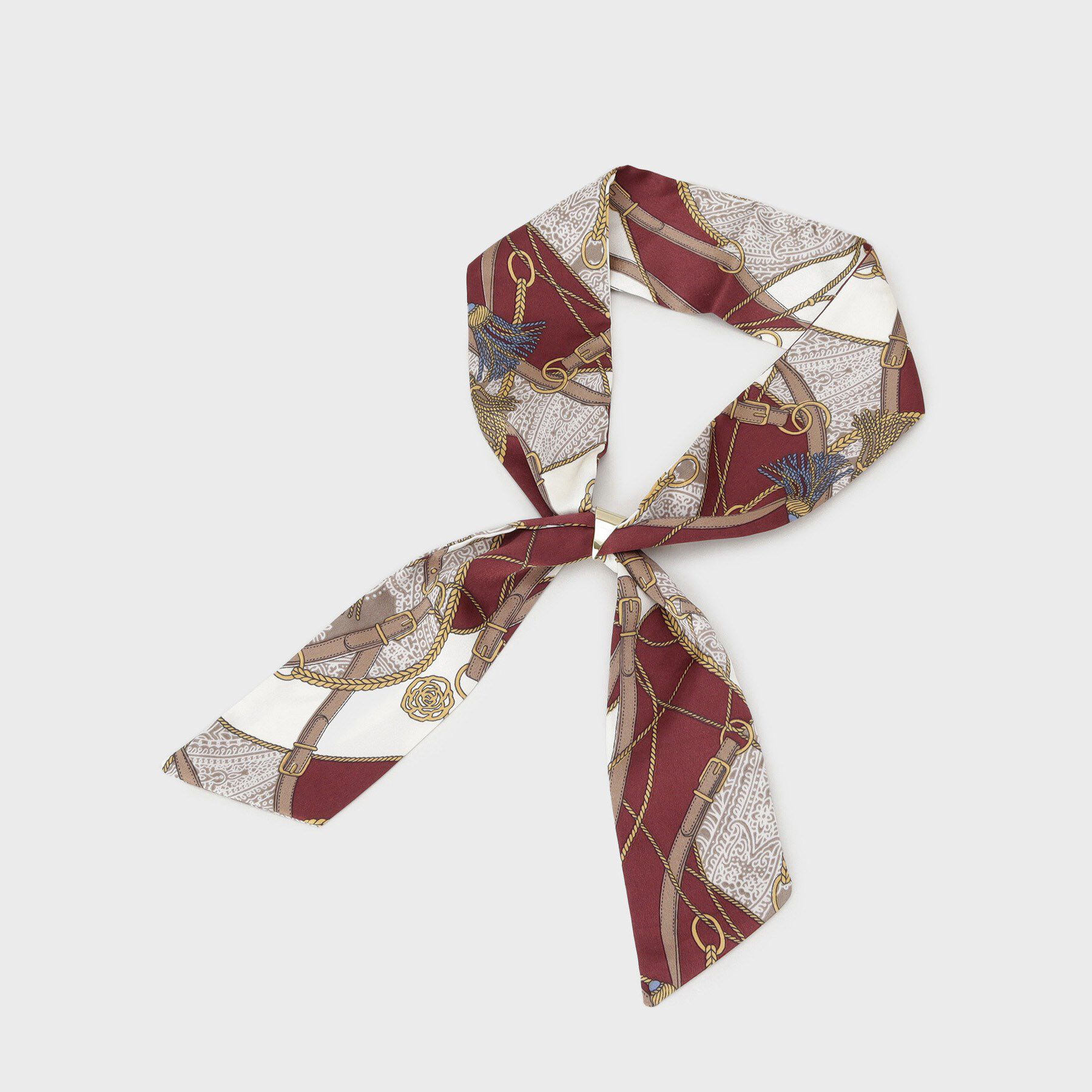 OPAQUE.CLIP「【スカーフリング付き】柄アソートスカーフ」|バンダナ・スカーフ|ボルドー(064)