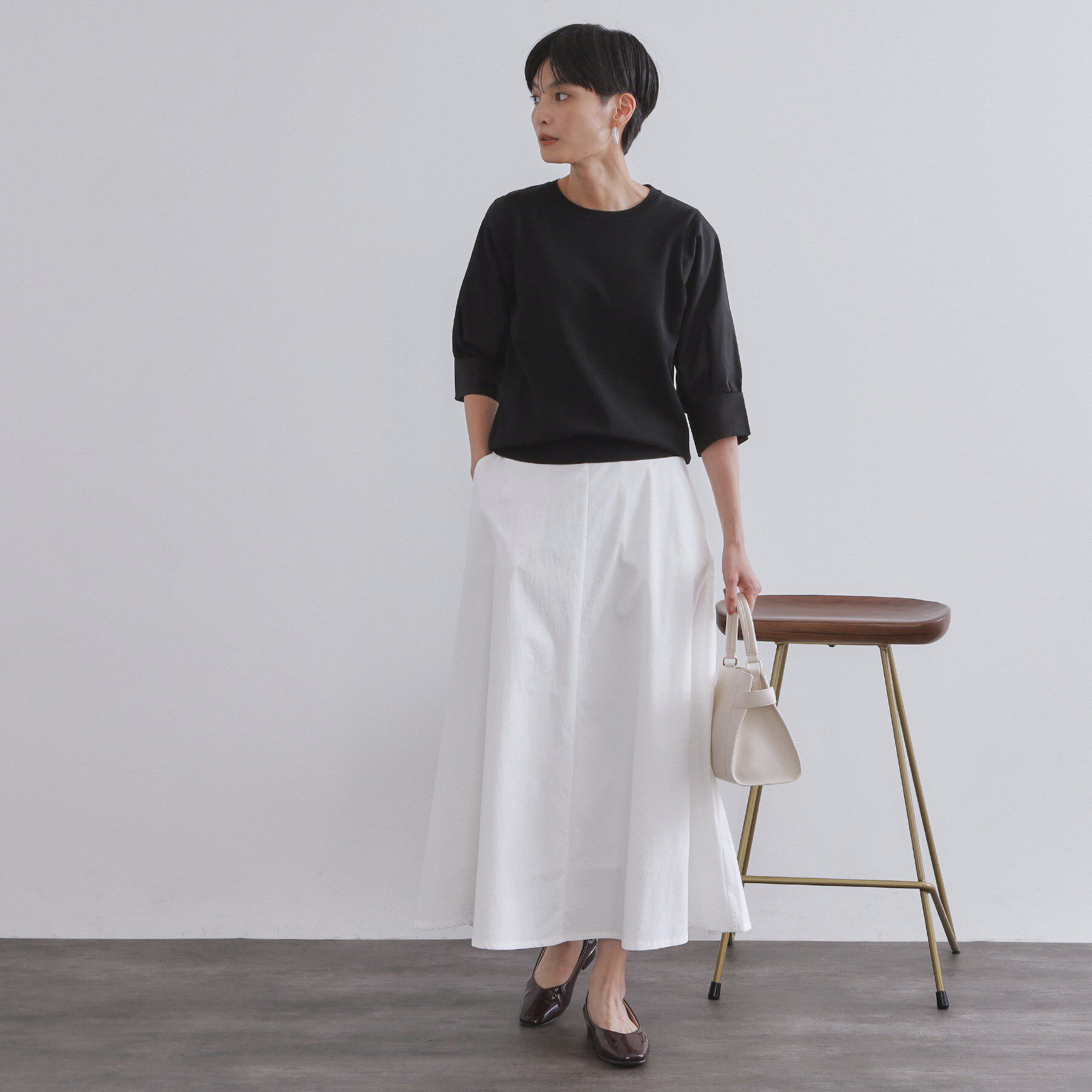 OPAQUE.CLIP「ドッキングスリーブニット【洗濯機洗い可/抗ピル】」|ニット・セーター|