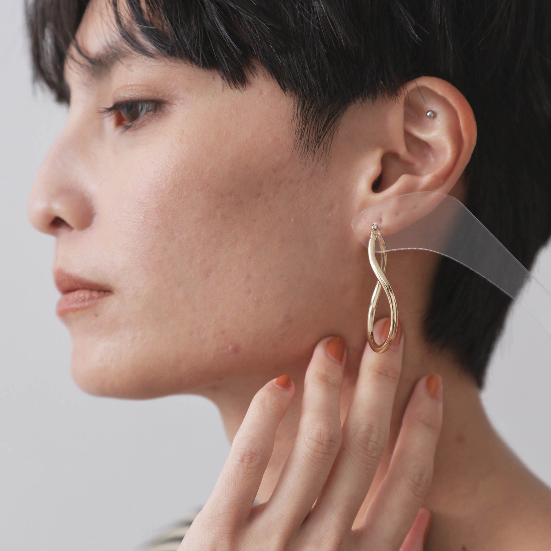 OPAQUE.CLIP「ワンタッチメタルフープビッグピアス」|ピアス|