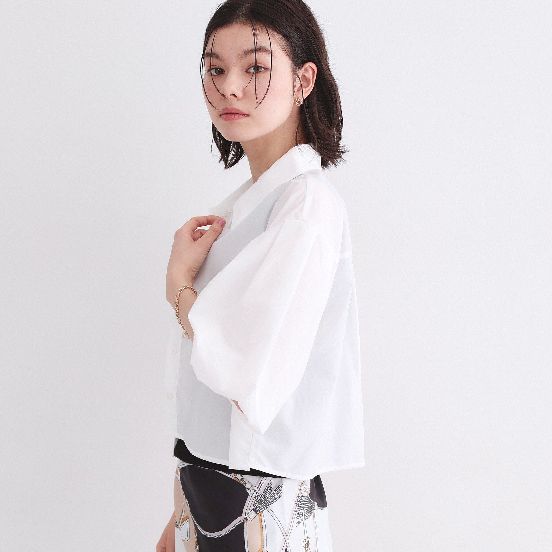 OPAQUE.CLIP「バルーンスリーブシャツ【洗濯機洗い可】」|シャツ・ブラウス|