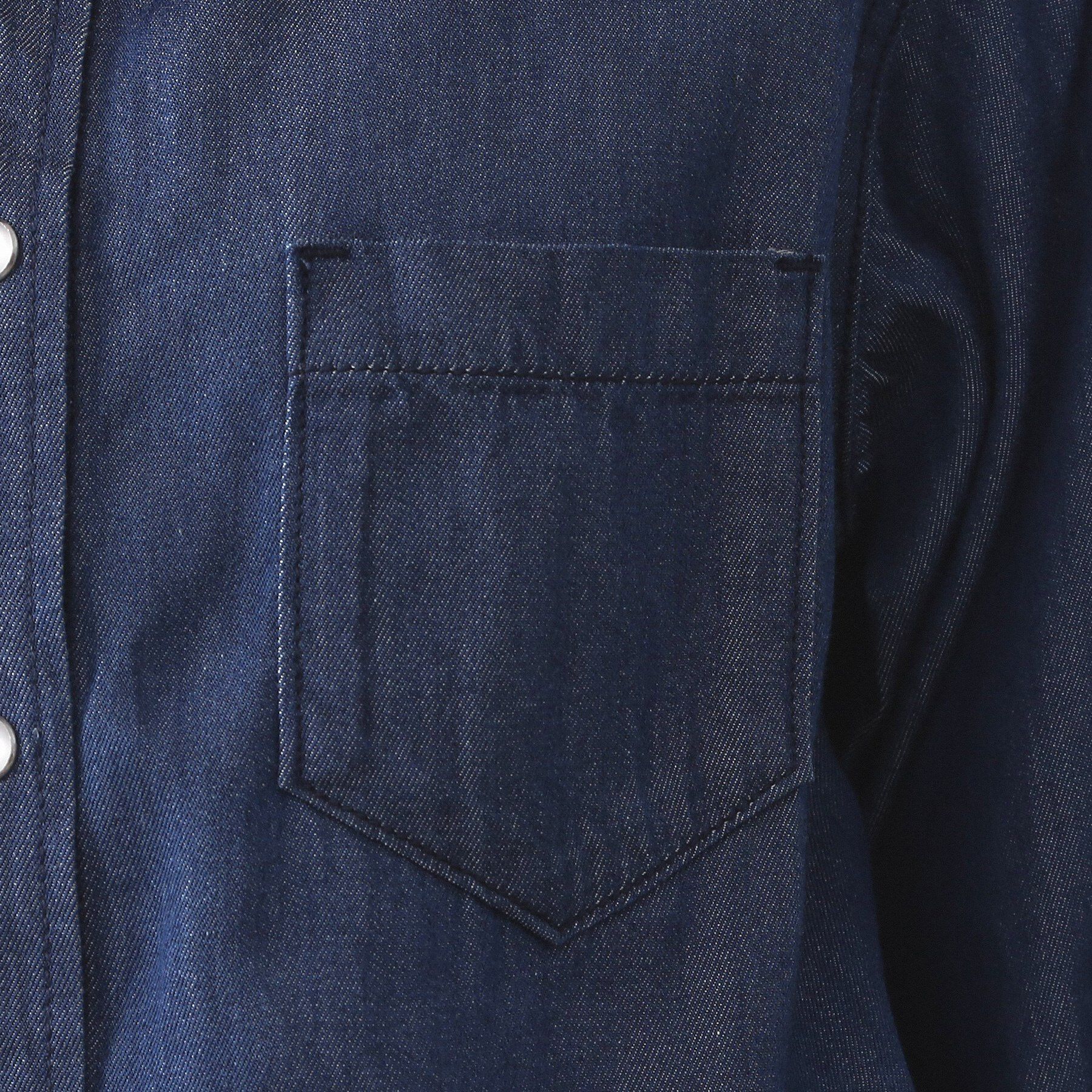 OPAQUE.CLIP「セルロース混デニムボウタイブラウス【洗濯機洗い可】」|シャツ・ブラウス|