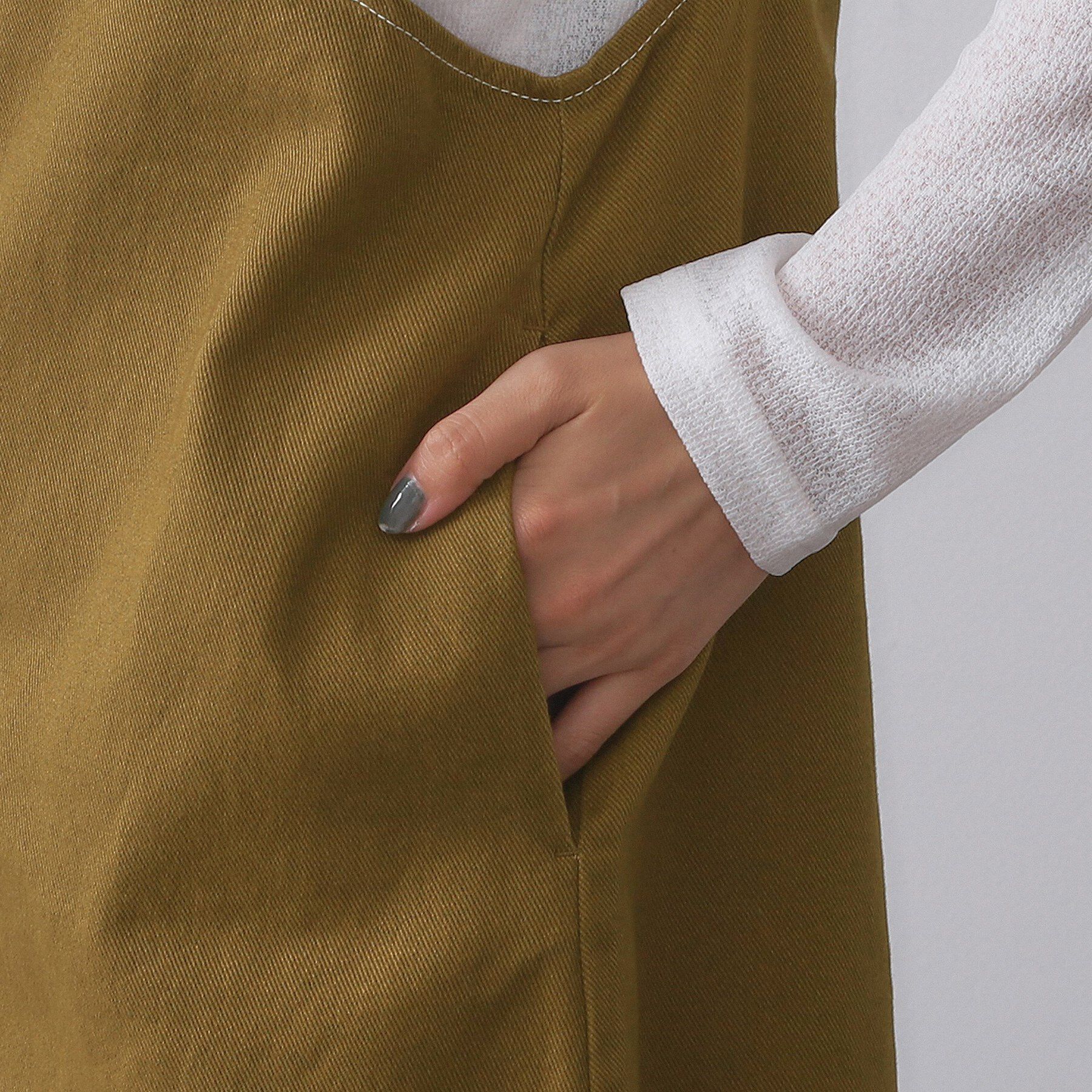 OPAQUE.CLIP「配色ステッチジャンスカ【洗濯機洗い可】」|ワンピース|