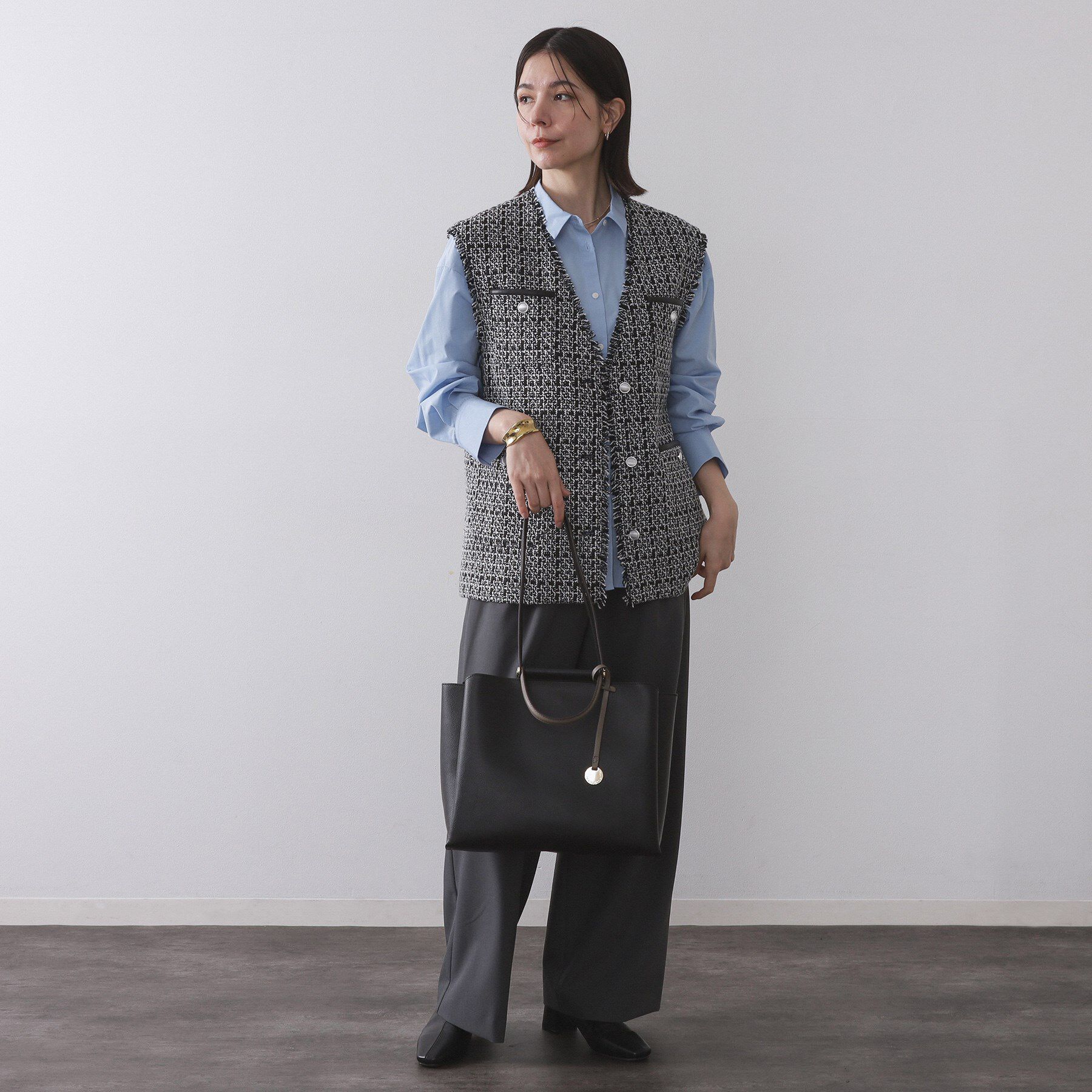 OPAQUE.CLIP「【軽量／2WAY／A4サイズ対応】3層仕様大容量合皮トートバッグ」|トートバッグ|