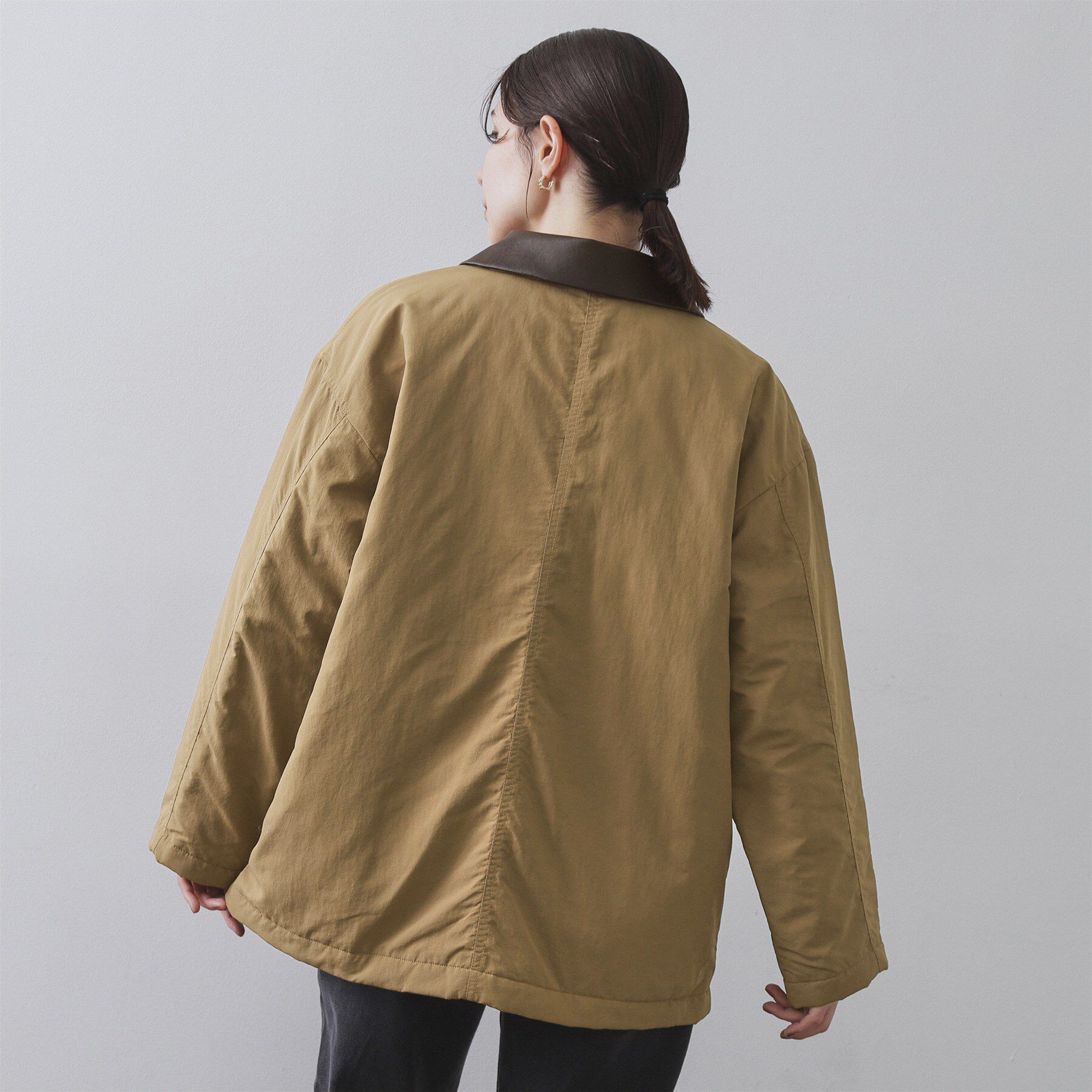 OPAQUE.CLIP「《CLASSY掲載》ステンカラー中綿コート【洗濯機OK】」|ステンカラーコート|