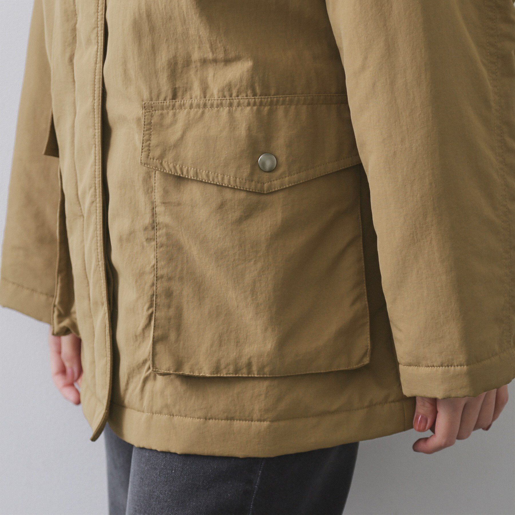 OPAQUE.CLIP「《CLASSY掲載》ステンカラー中綿コート【洗濯機OK】」|ステンカラーコート|