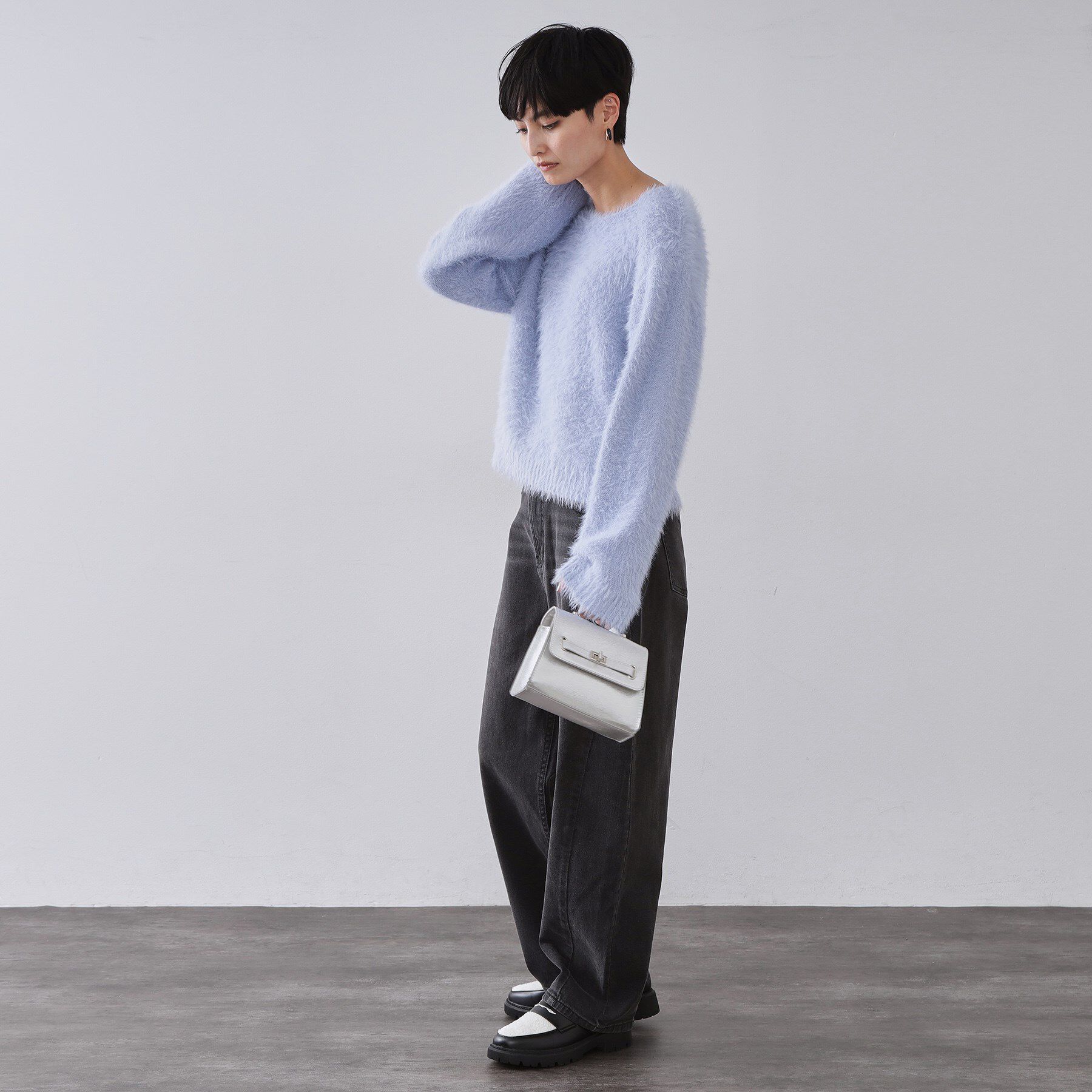 OPAQUE.CLIP「ラメシャギーニット【洗濯機OK】」|ニット・セーター|