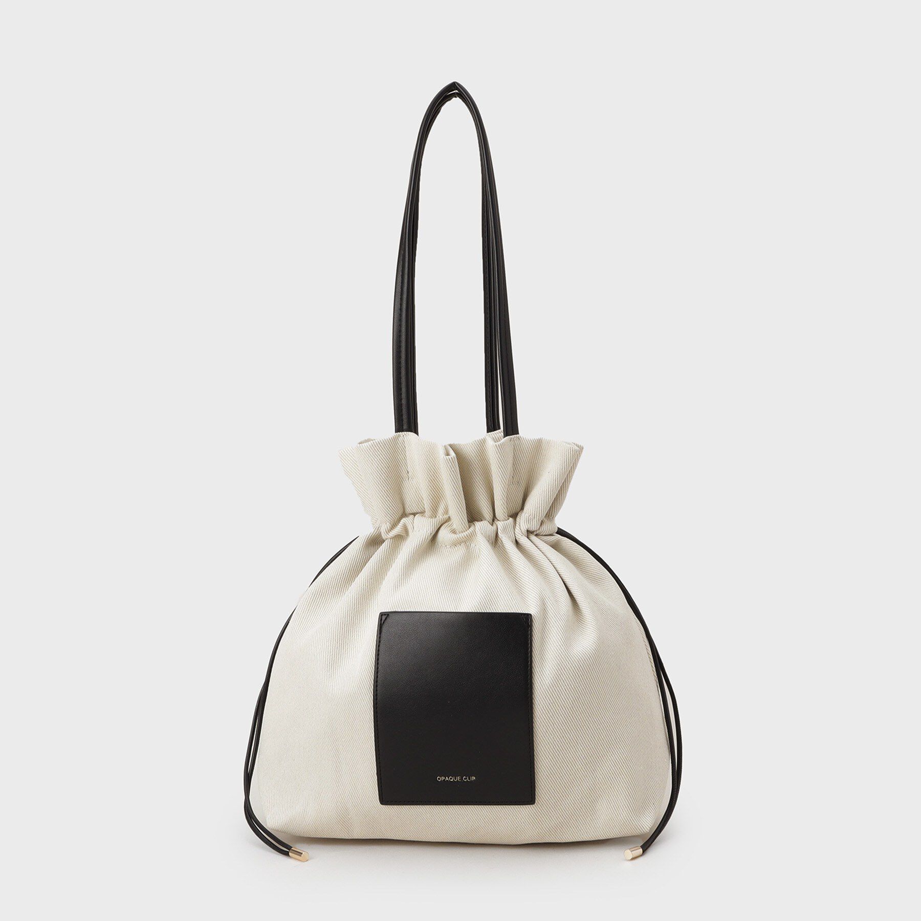 OPAQUE.CLIP「素材アソートドロストデザイン巾着トートバッグ【A4サイズ対応】」|トートバッグ|