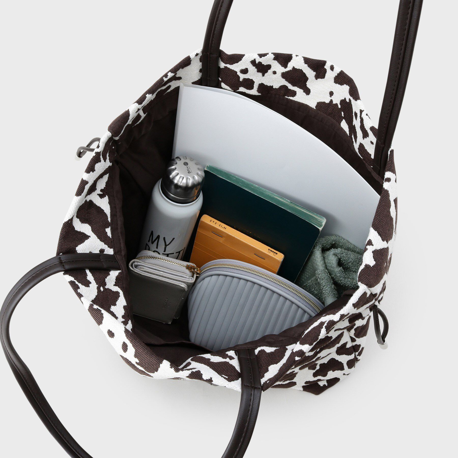 OPAQUE.CLIP「素材アソートドロストデザイン巾着トートバッグ【A4サイズ対応】」|トートバッグ|