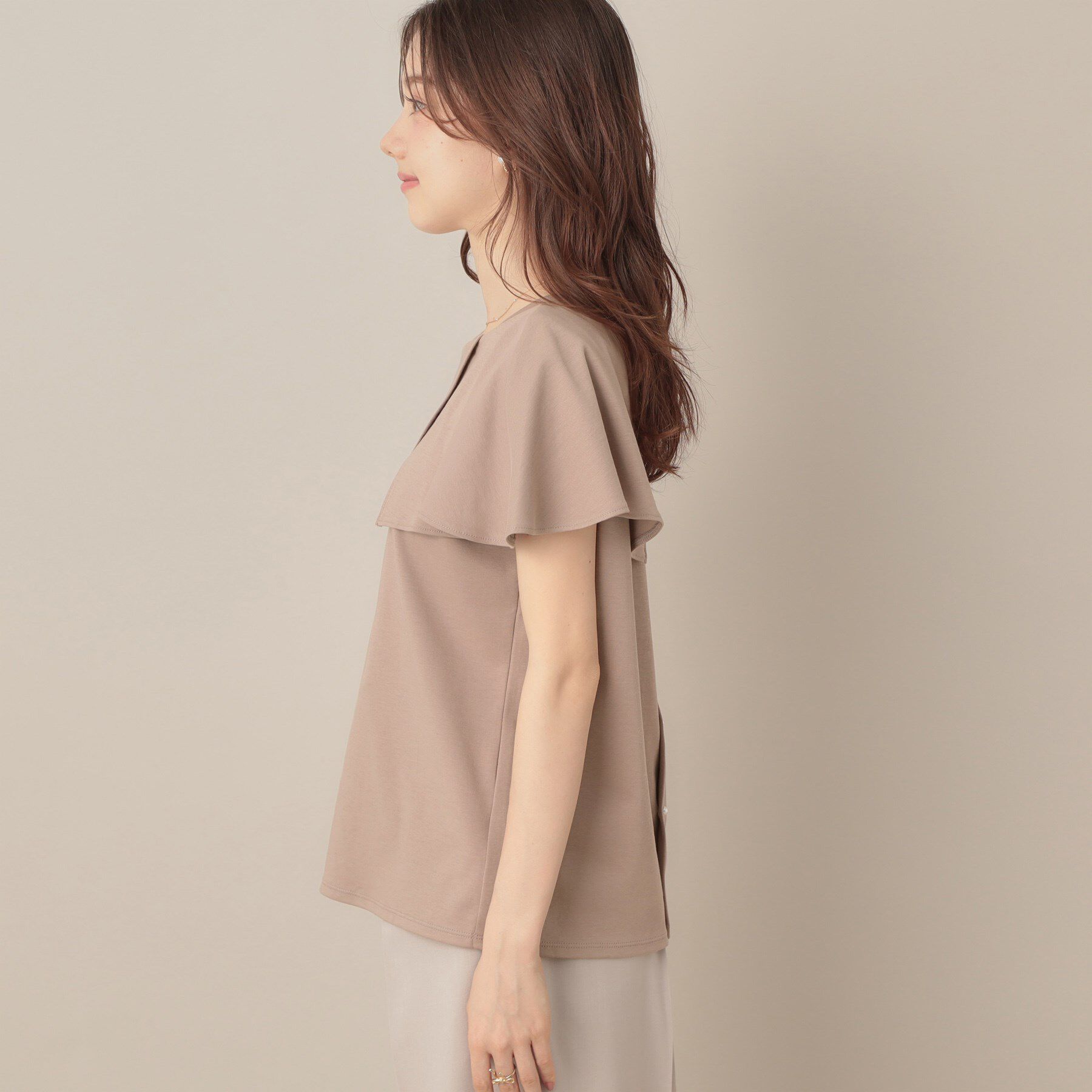 Couture broach「【マシンウォッシャブル・UVケア・接触冷感】2WAYケープデザインカットソー」|Tシャツ・カットソー|