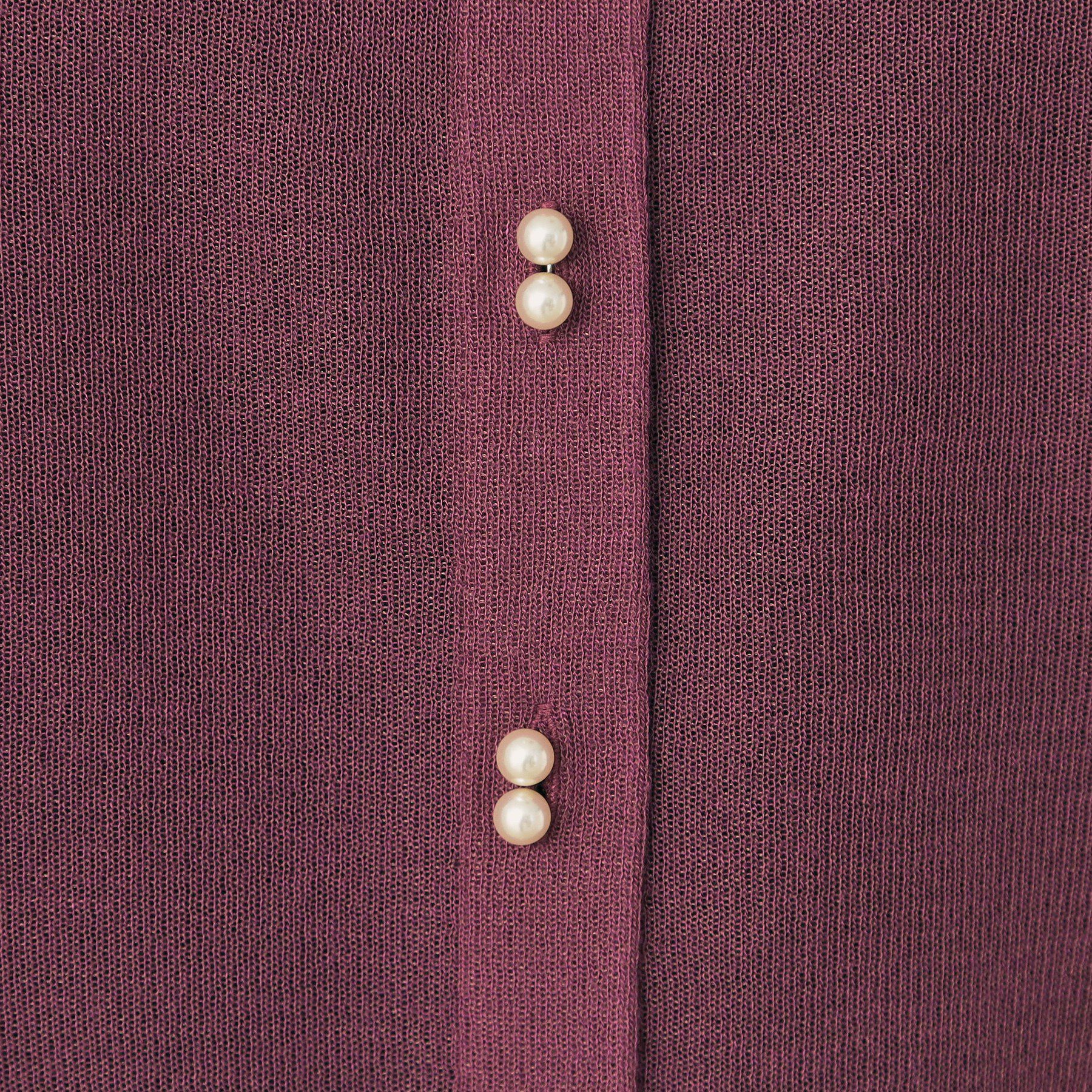 Couture broach「【秋カラー・オシャレな透け感】ダブルパール調シアーカーディガン」|カーディガン|