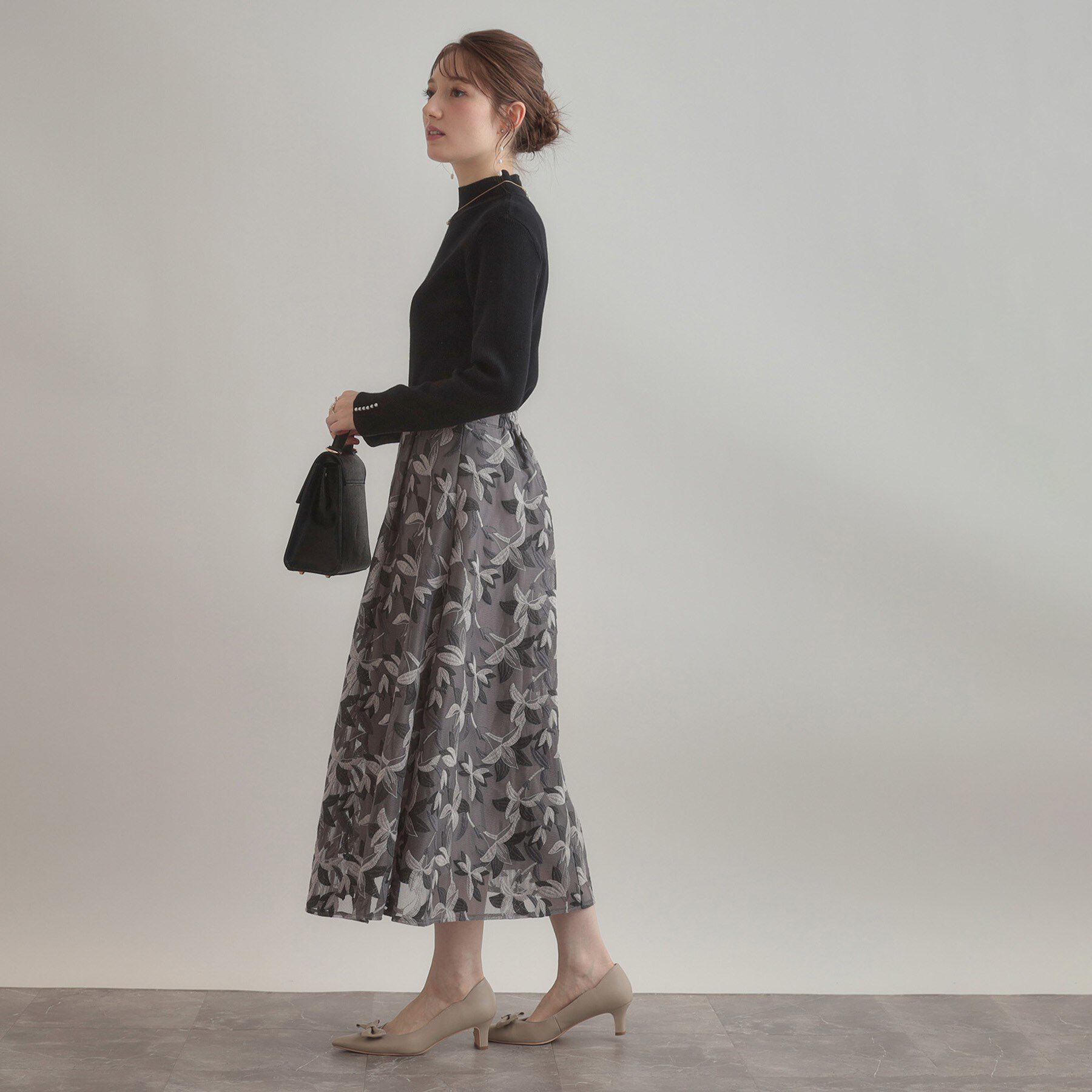 Couture broach「【多機能・フェミニン】パール調リブニット」|ニット・セーター|