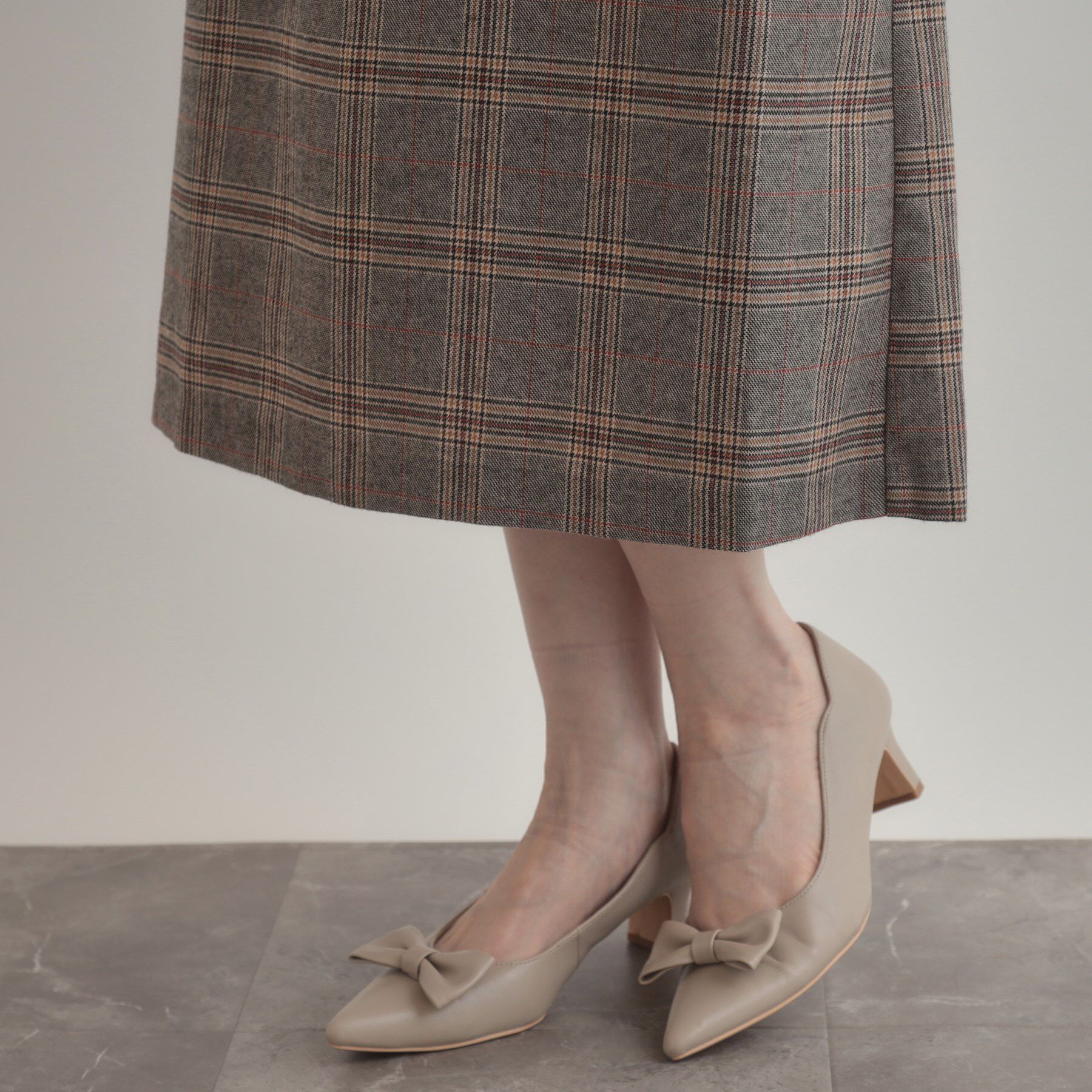 Couture broach「【美シルエット・大人可愛い・通勤】TRチェックジャンスカ」|ワンピース|