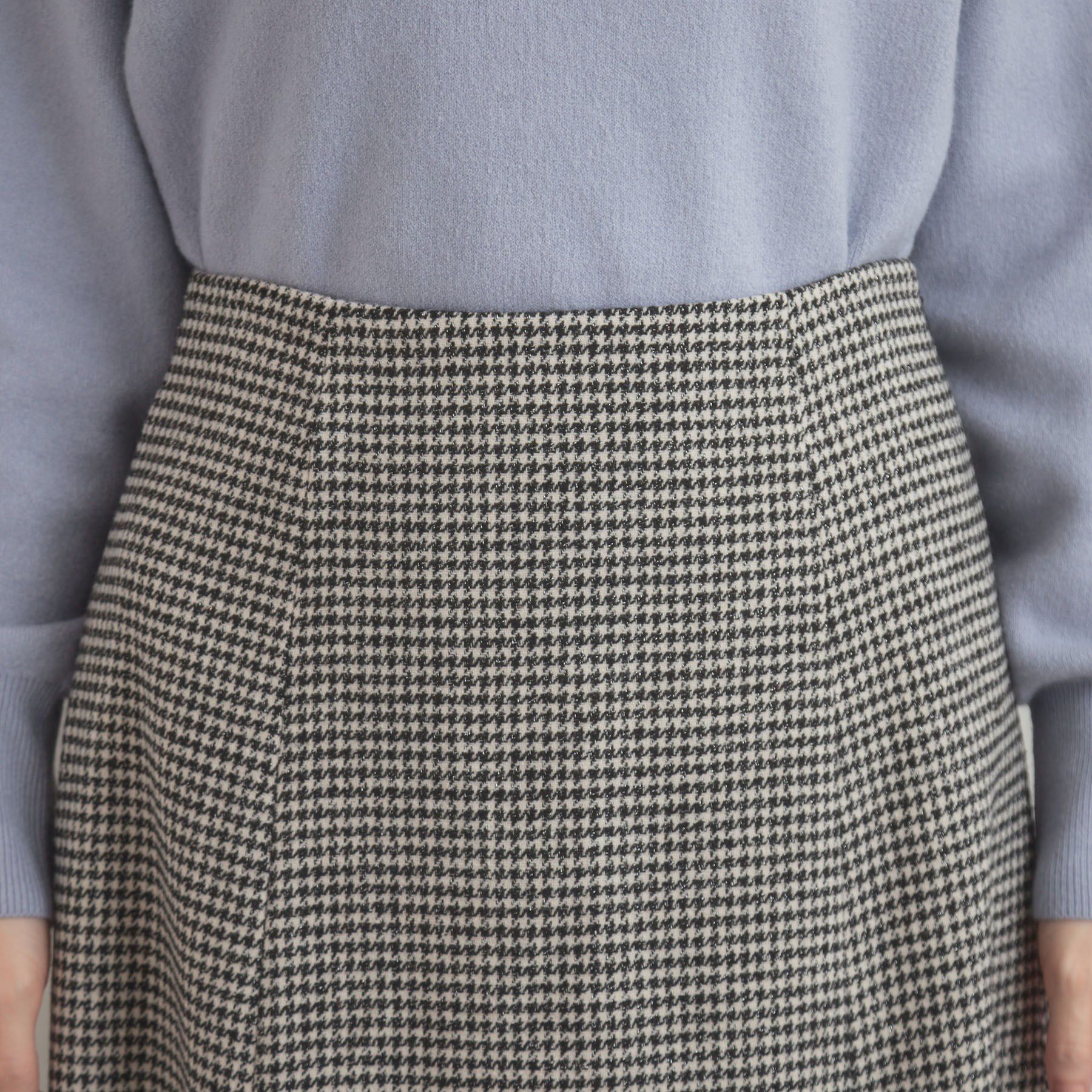 Couture broach「【クラシカル・パッと目を惹く】ラメ千鳥 マーメイド フレアスカート」|スカート|