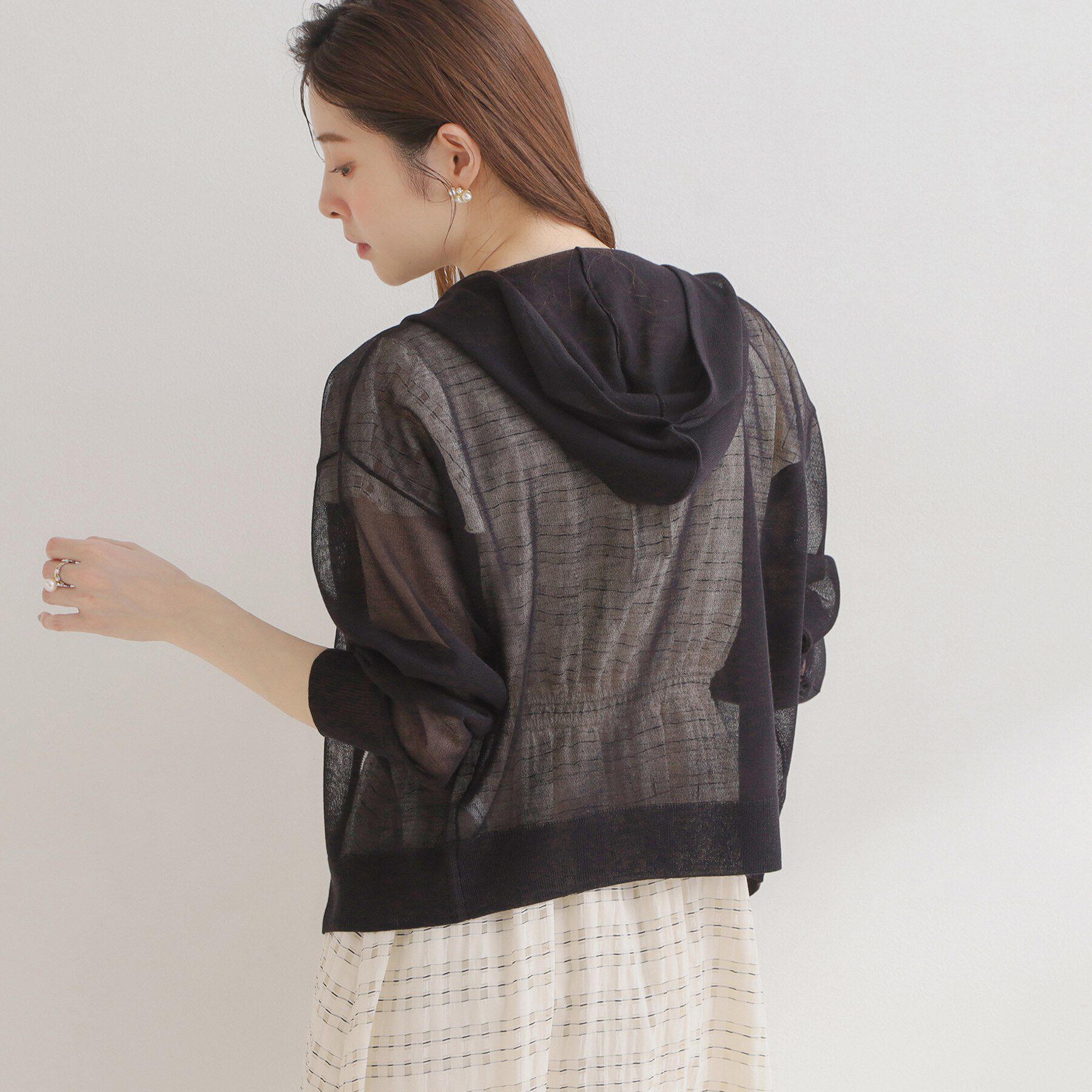 Couture broach「【洗える】LEVITAジップアップフーディー」|カーディガン|