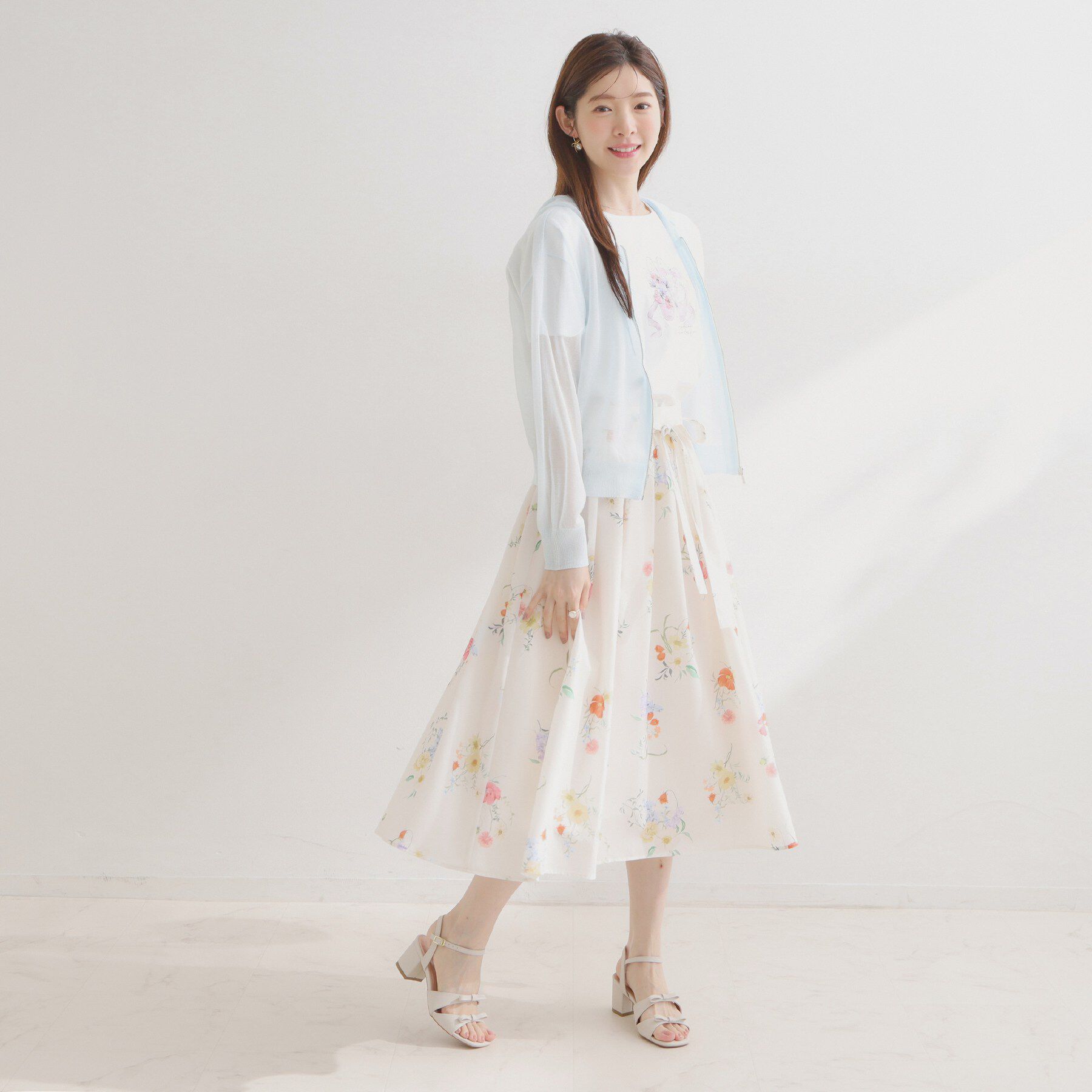 Couture broach「【洗える】LEVITAジップアップフーディー」|カーディガン|