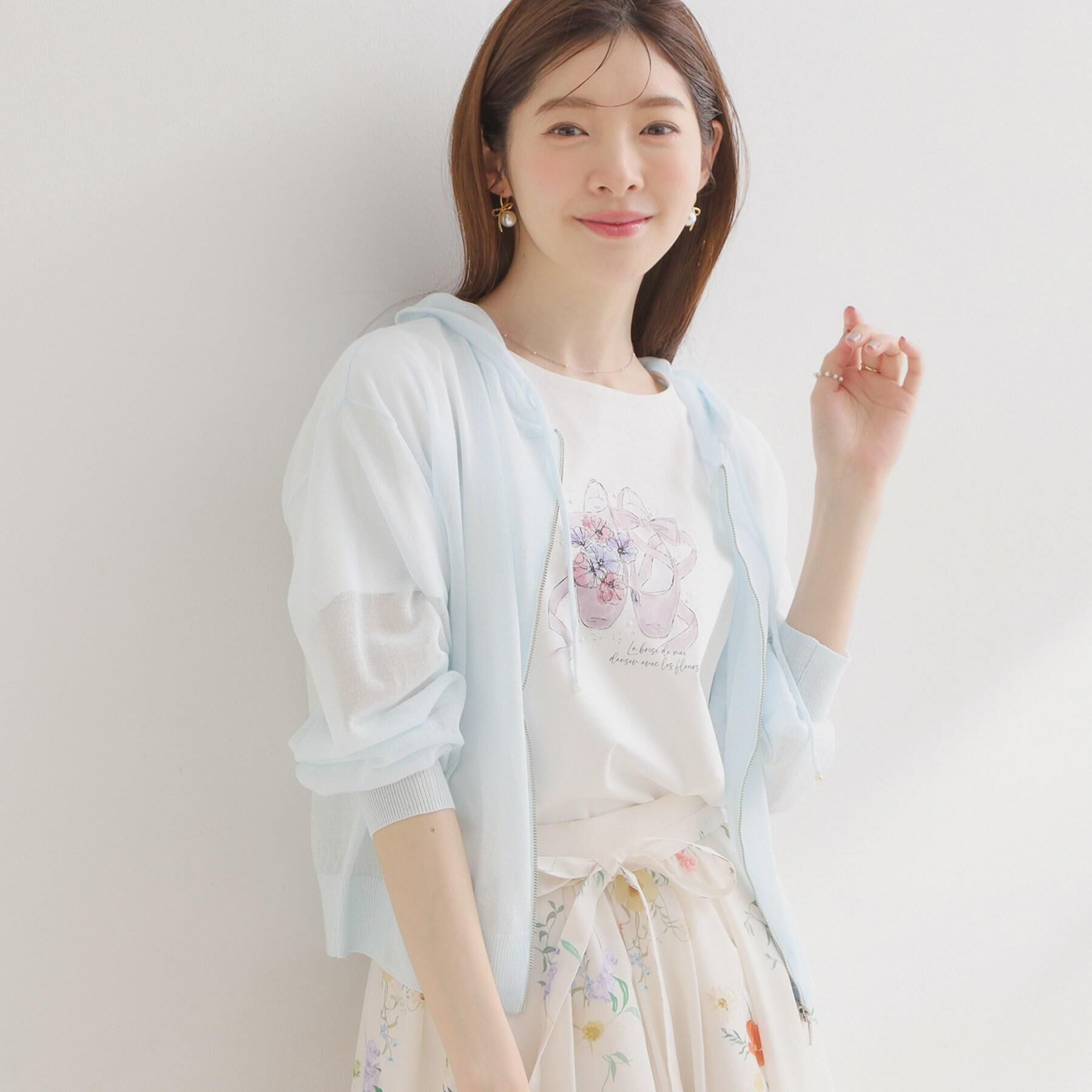 Couture broach「【洗える】LEVITAジップアップフーディー」|カーディガン|