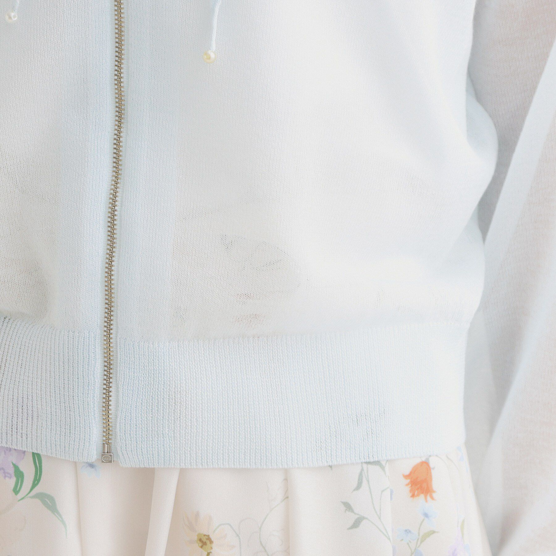 Couture broach「【洗える】LEVITAジップアップフーディー」|カーディガン|