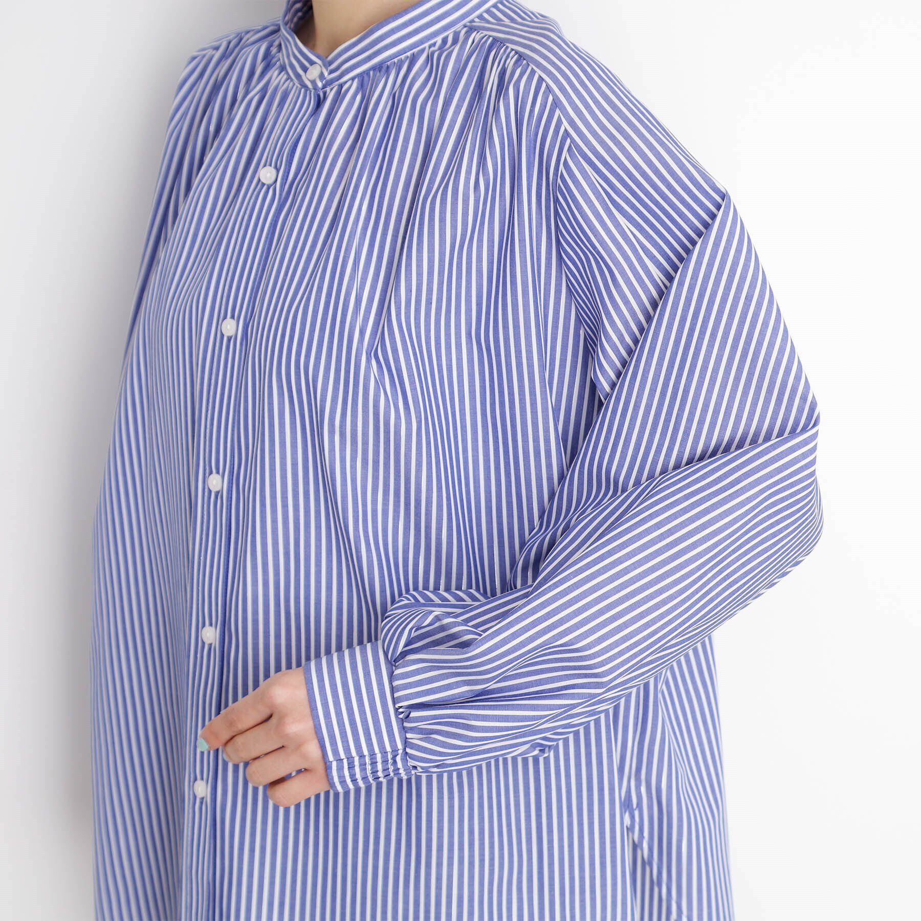 THE SHOP TK「ラメストライプラグランシャツ【洗える】」|シャツ・ブラウス|