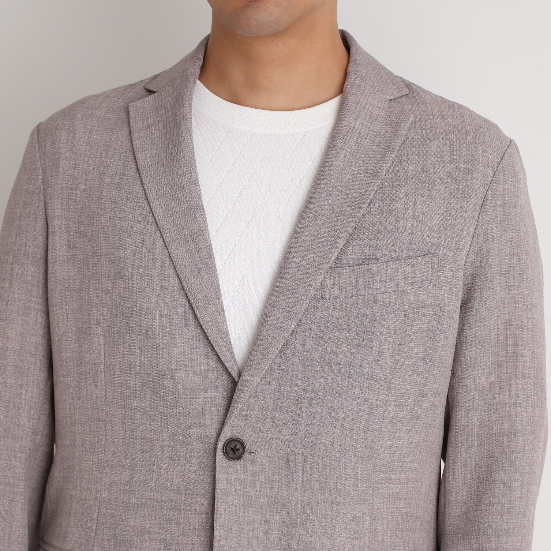 THE SHOP TK「リネンライクシングルジャケット セットアップ可」|テーラードジャケット|